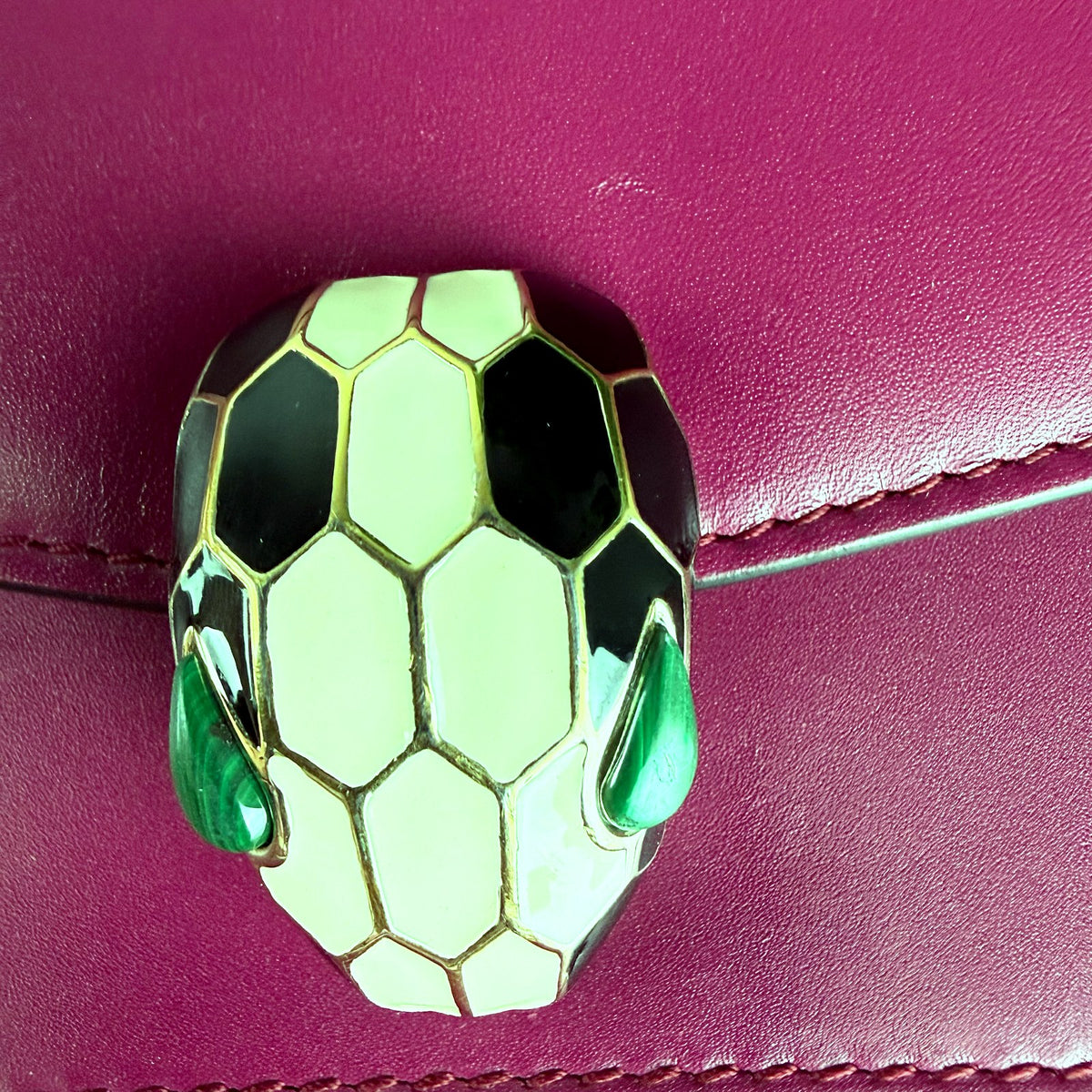 Authentic Bulgari Serpenti Forever Flap Shoulder Bag Magenta Pink Leather - 03_photo.jpg