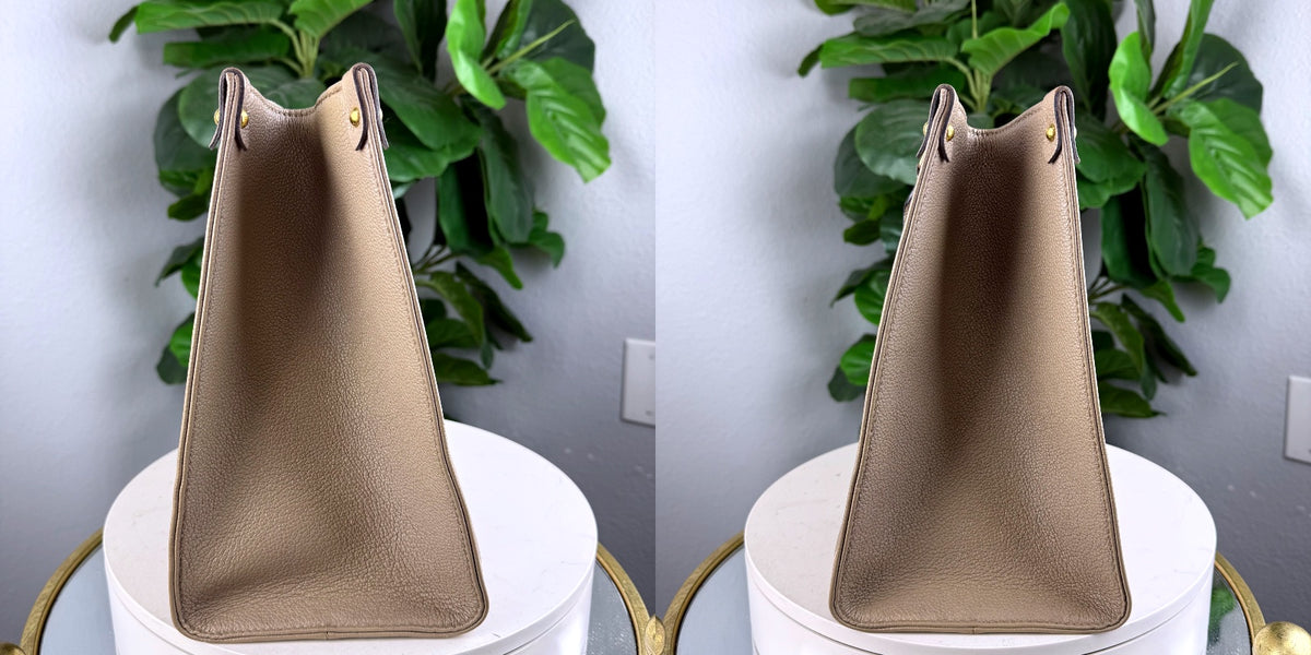 Authentic Louis Vuitton OnTheGo GM Monogram Empreinte Dune Tote Bag - 05_leftover_pair.jpg