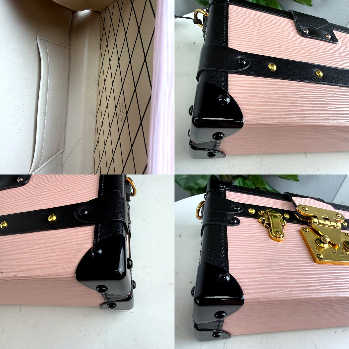 Authentic Louis Vuitton Petite Malle Epi Rose Ballerine Black Trunk Bag - 03_detail_1.jpg