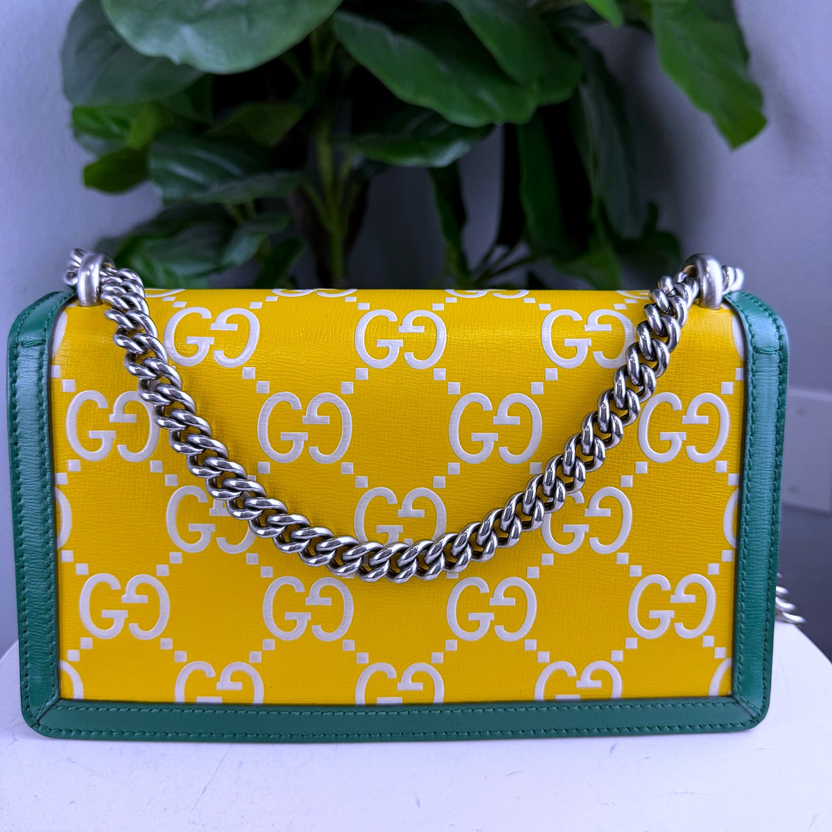 Authentic Gucci Dionysus Small GG Supreme Canvas Shoulder Bag Yellow Green - 02_photo.jpg