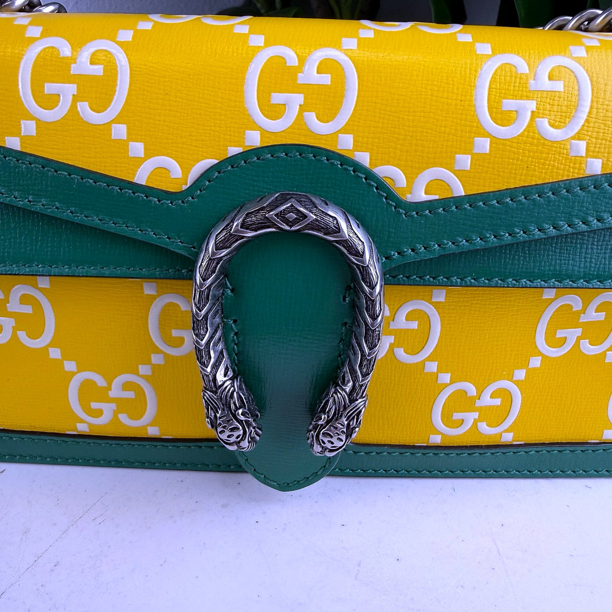 Authentic Gucci Dionysus Small GG Supreme Canvas Shoulder Bag Yellow Green - 03_photo.jpg