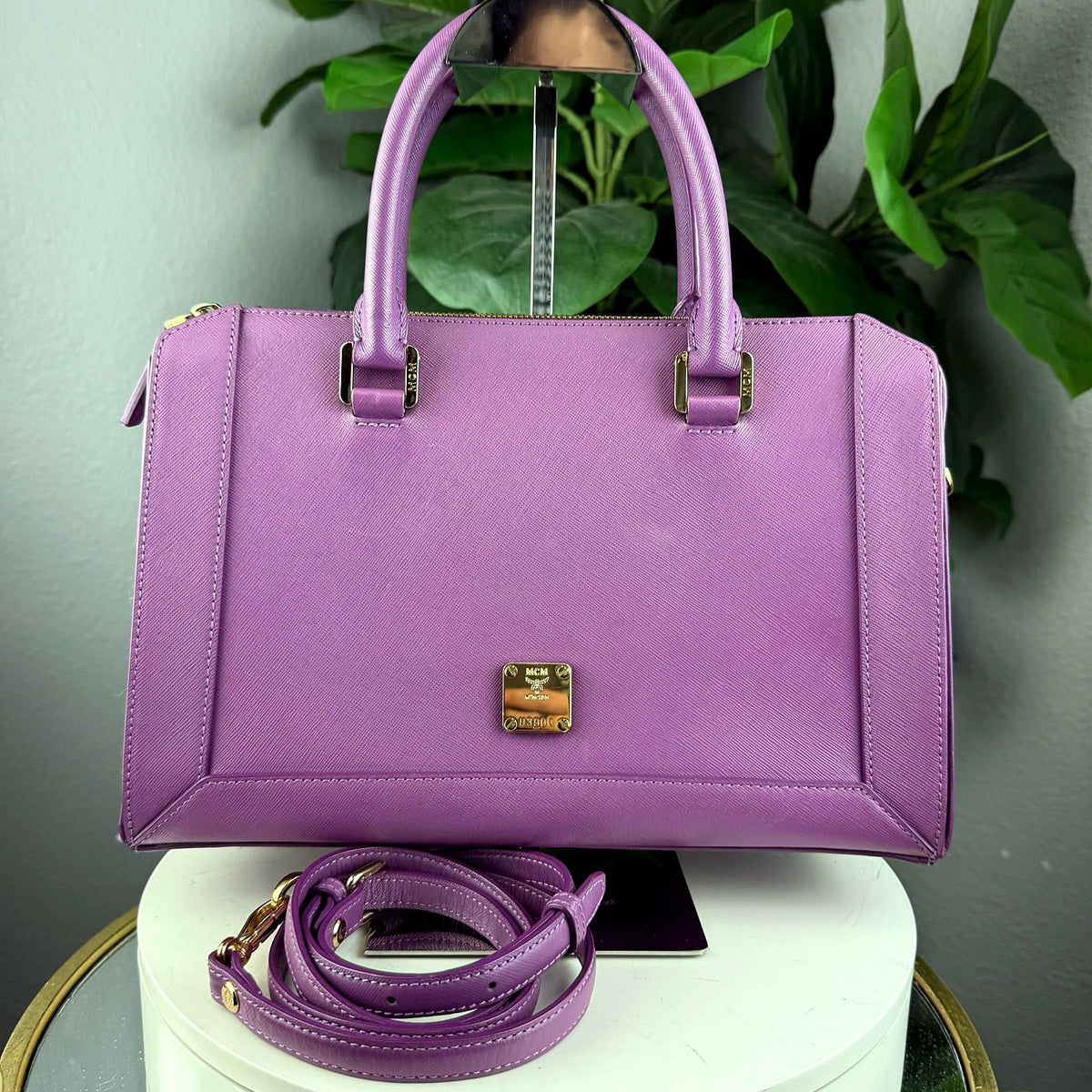 Authentic MCM Ella Tote Medium Saffiano Leather Lilac Purple Crossbody Bag - 01_photo.jpg