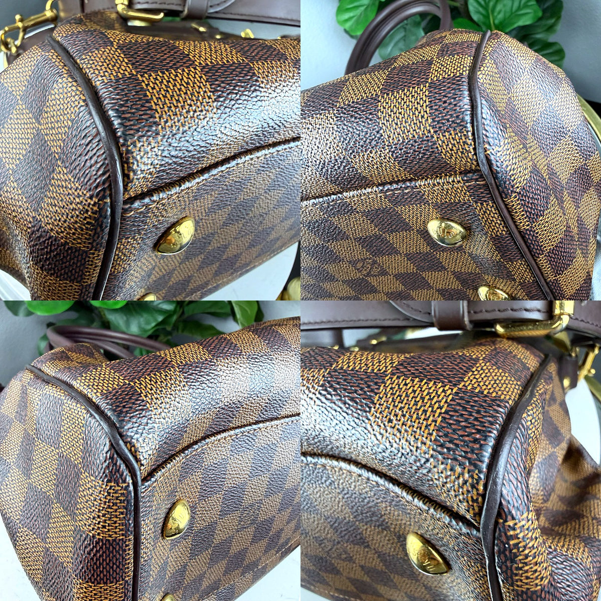 Authentic Louis Vuitton Trevi PM Damier Ebene Canvas Satchel - 03_corners.jpg