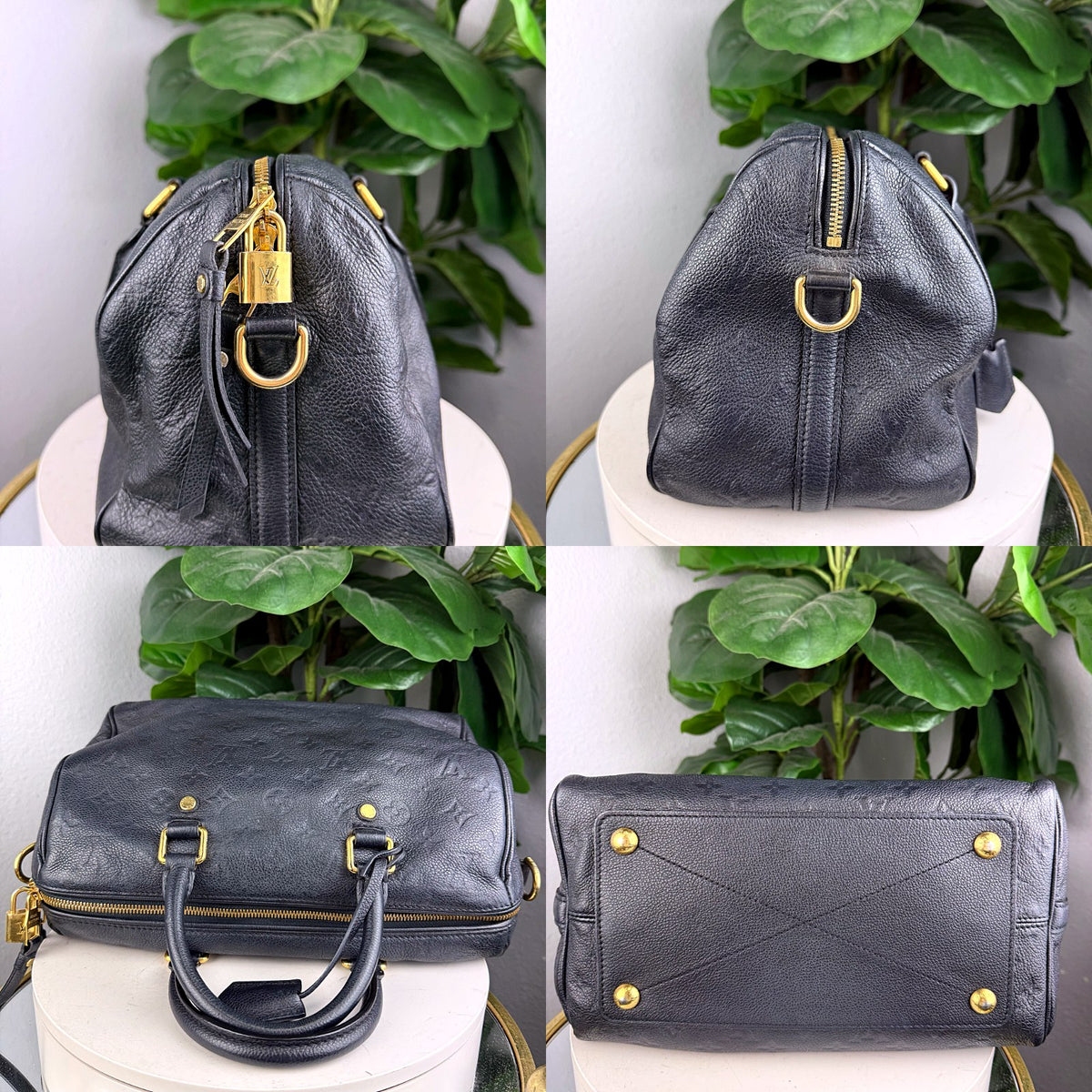 Authentic Louis Vuitton Speedy 30 Empreinte Noir Black Leather Satchel - 05_extra.jpg