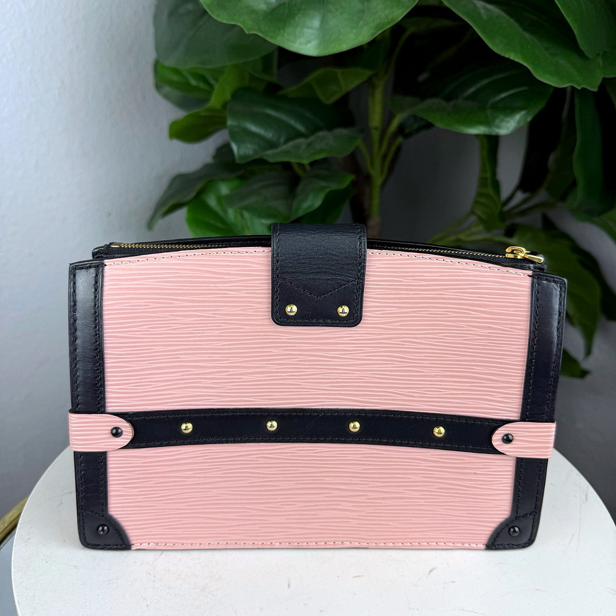 Authentic Louis Vuitton Petite Malle Epi Rose Ballerine Black Trunk Bag - 02_photo.jpg