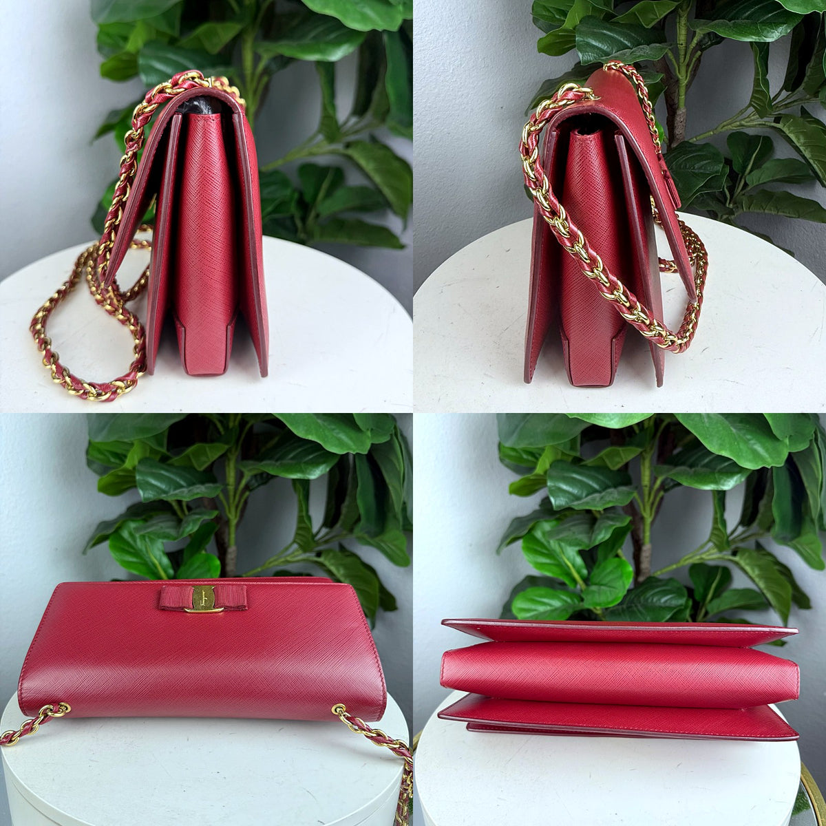 Authentic Salvatore Ferragamo Vara Bow Flap Shoulder Bag Red Saffiano Leather - 05_extra.jpg