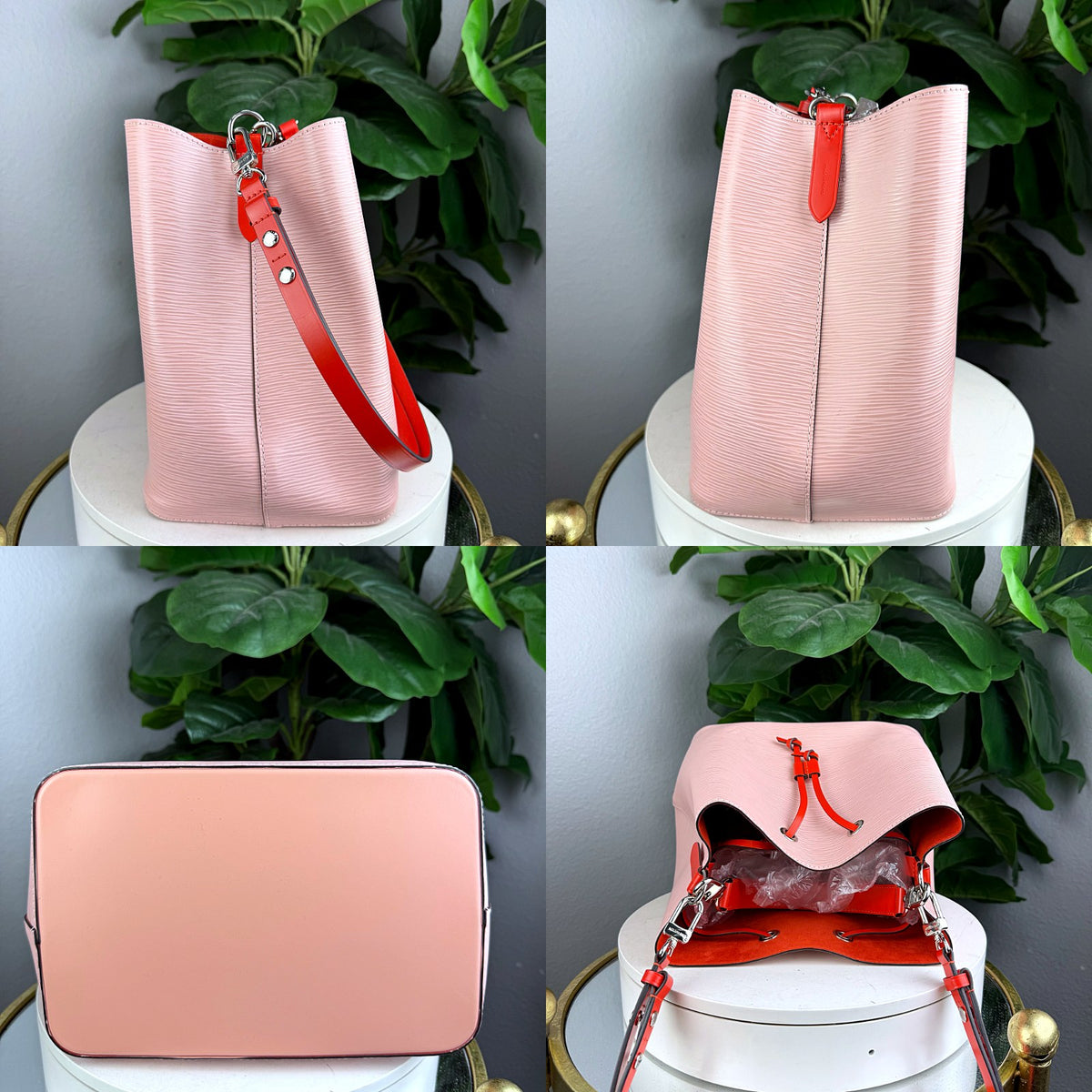Authentic Louis Vuitton NéoNoé BB Epi Leather Rose Ballerine Bucket Bag - 05_extra.jpg