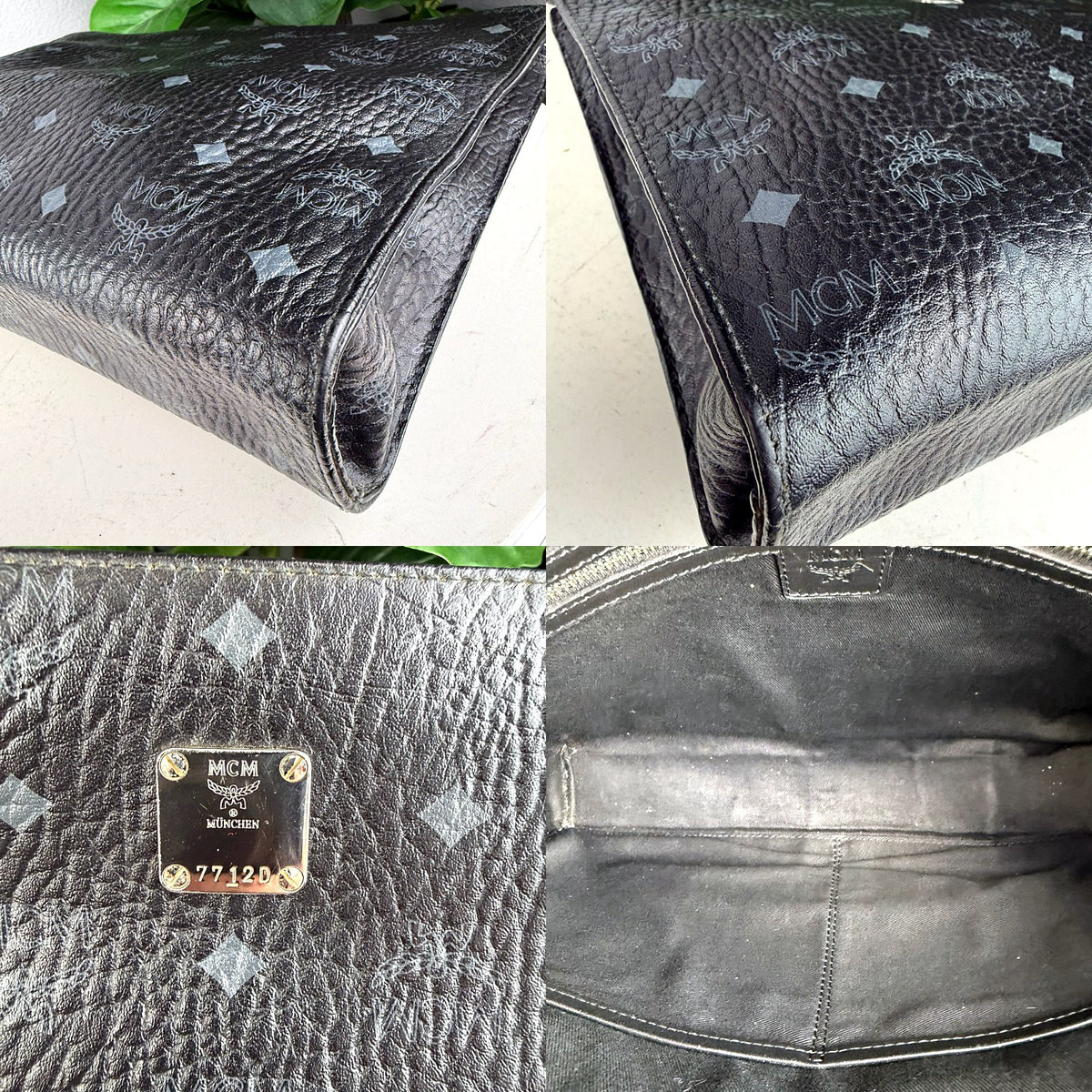 Authentic MCM Visetos Coated Canvas Bi-Fold Wallet in Black - 03_corners.jpg