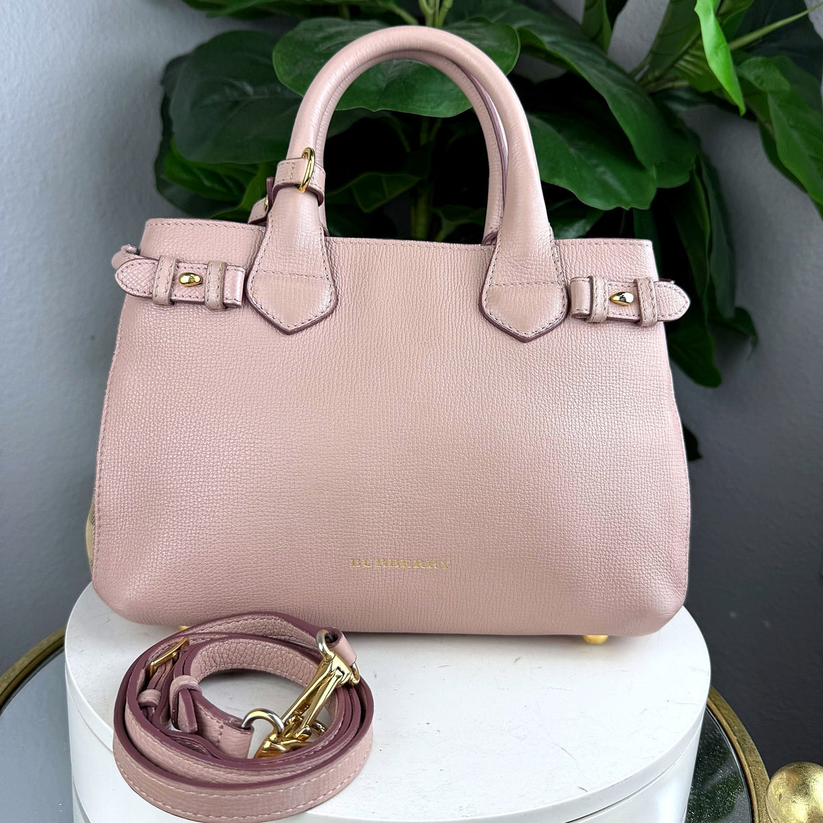 Authentic Burberry Banner Medium Tote Dusty Pink Leather House Check - 01_photo.jpg