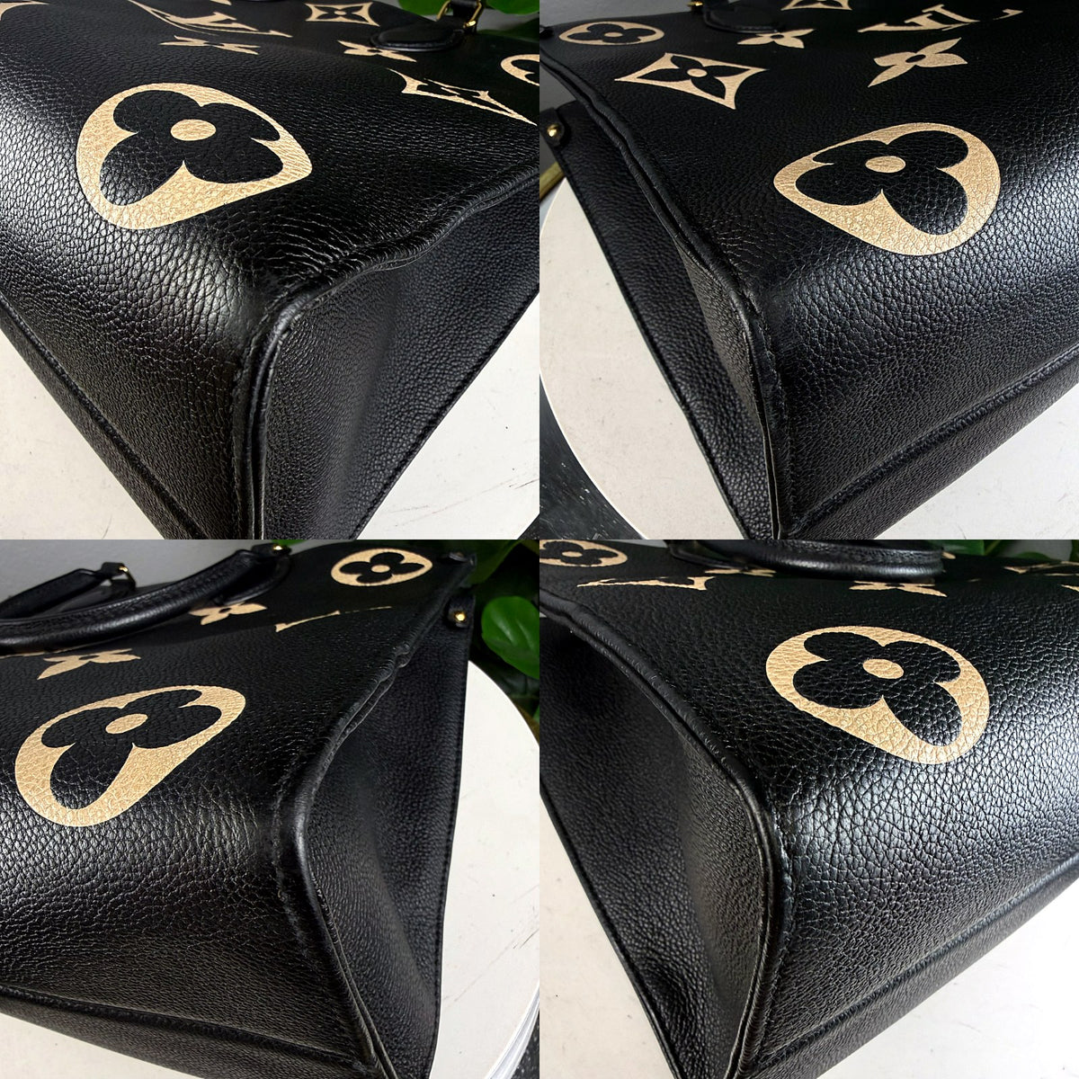 Authentic Louis Vuitton OnTheGo MM Black Monogram Giant Tote - 02_corners.jpg