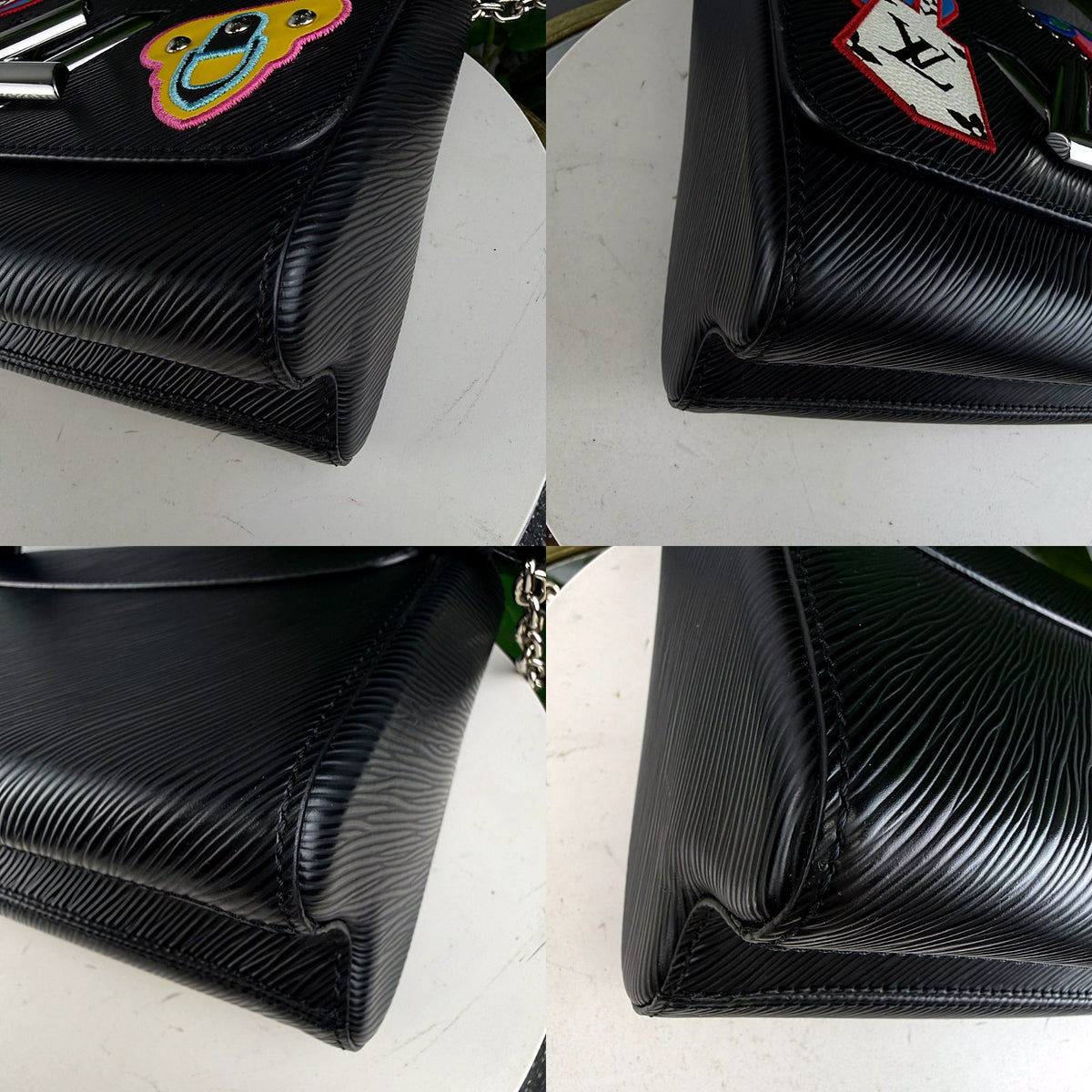 Authentic Louis Vuitton Twist MM Epi Leather Black Chain Shoulder Bag - 03_corners.jpg