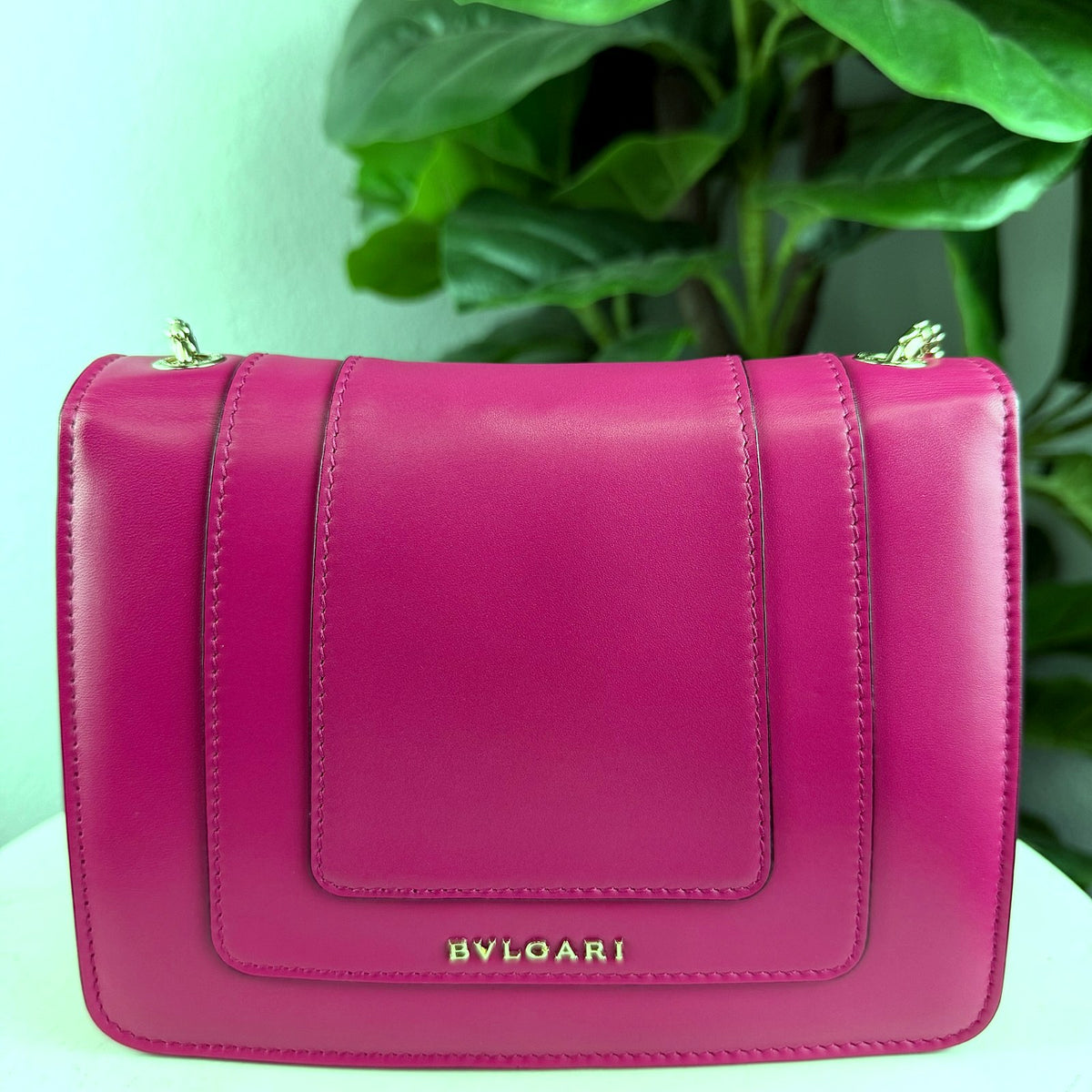 Authentic Bulgari Serpenti Forever Flap Bag Pink Leather with Snake Head Closure - 02_photo.jpg