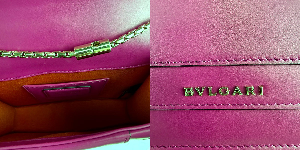 Authentic Bulgari Serpenti Forever Flap Bag Pink Leather with Snake Head Closure - 04_inside.jpg