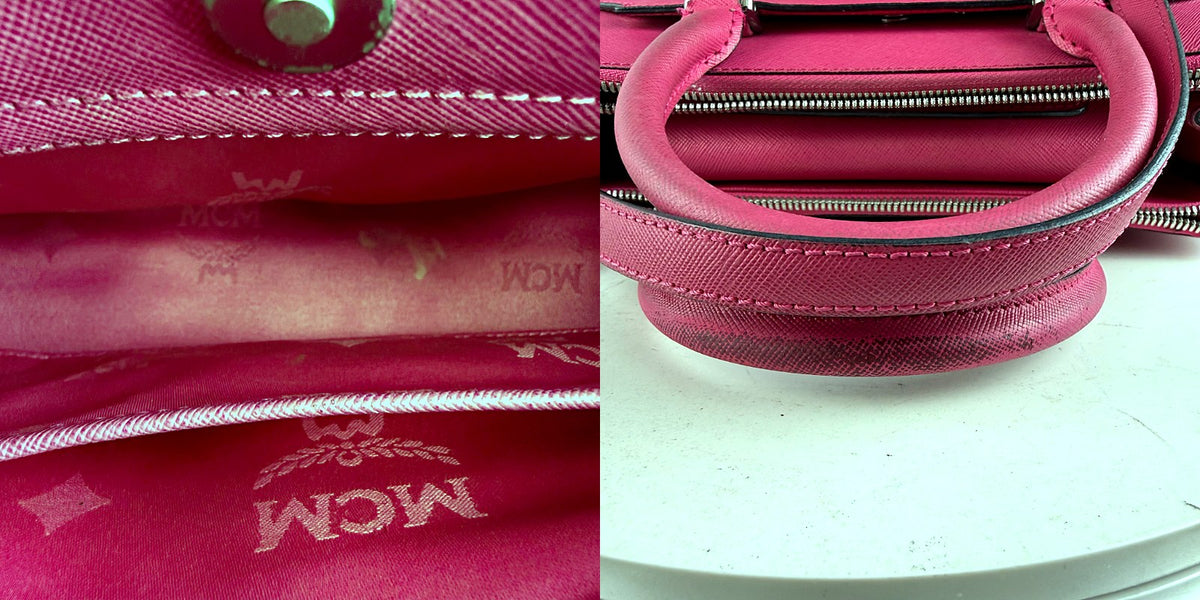Authentic MCM Milla Mini Tote Saffiano Leather Pink - 04_inside.jpg