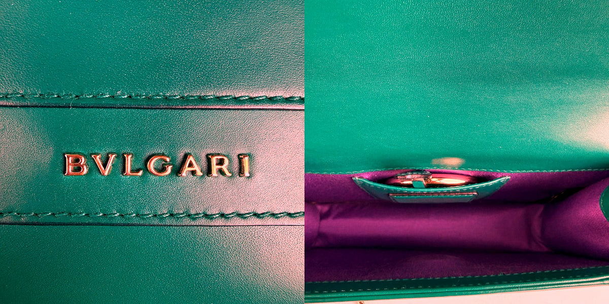 Authentic Bulgari Serpenti Forever Shoulder Bag Emerald Green Calfskin with Chain - 04_inside.jpg