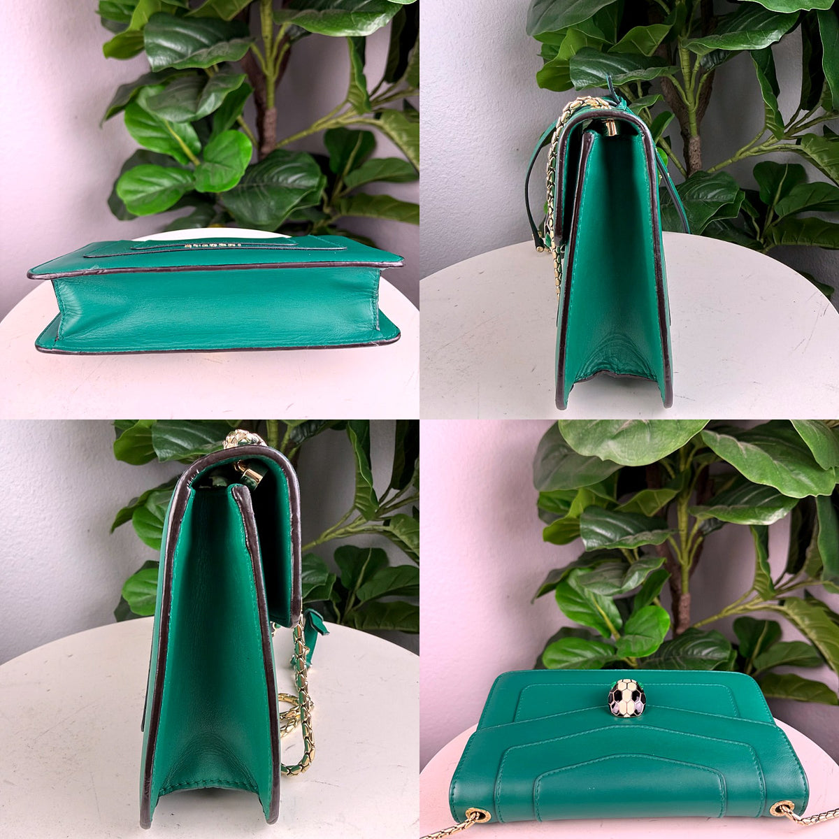 Authentic Bulgari Serpenti Forever Shoulder Bag Emerald Green Calfskin with Chain - 05_extra.jpg
