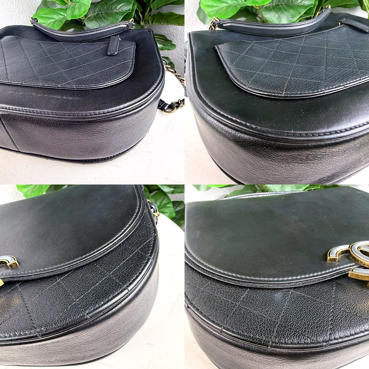 Authentic Chanel Coco Curve Flap Bag Black Lambskin Gold Hardware - 03_corners.jpg