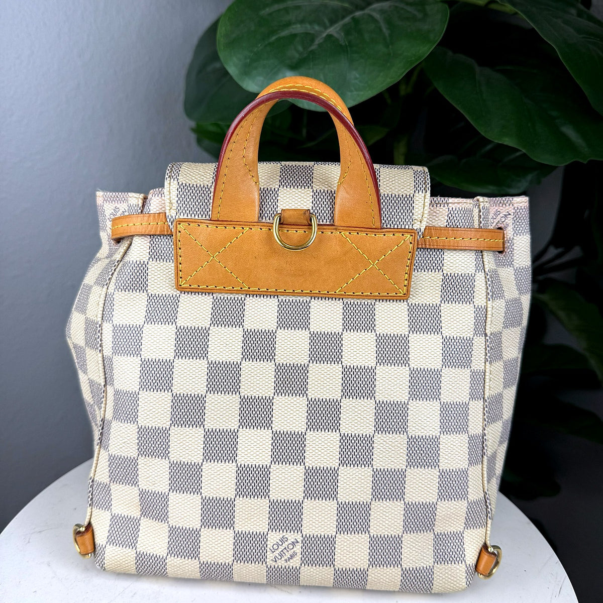 Authentic Louis Vuitton Sperone BB Damier Azur Canvas Backpack - 02_photo.jpg