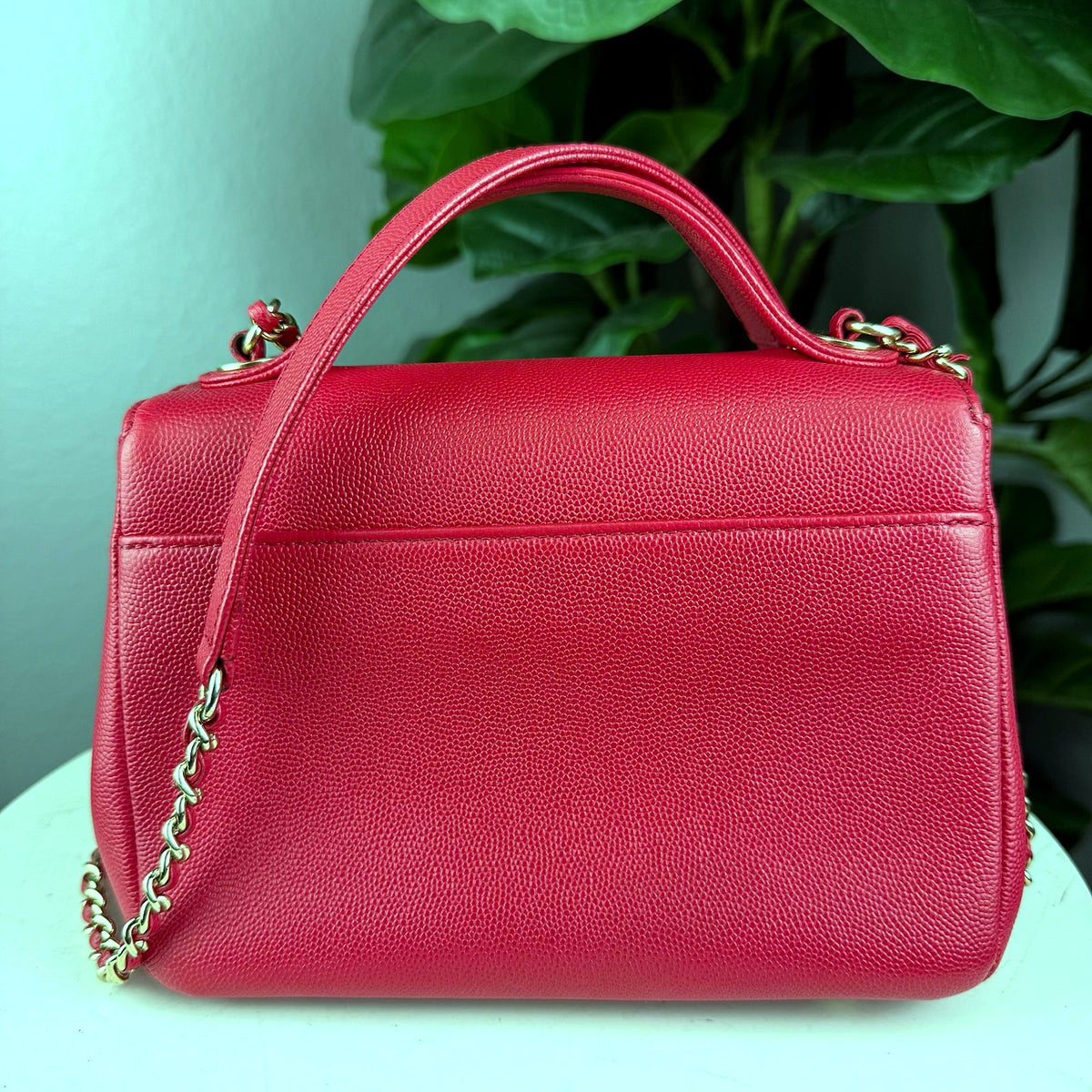 Authentic Chanel Business Affinity Medium Flap Bag Red Caviar Gold Hardware - 02_photo.jpg