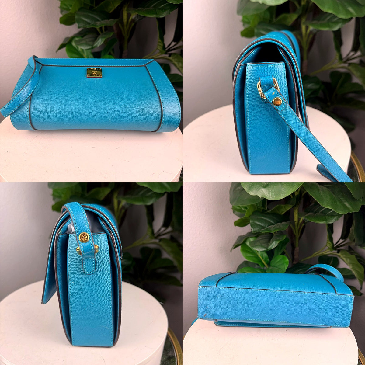 Authentic MCM Blue Saffiano Leather Crossbody Flap Bag - 05_extra.jpg