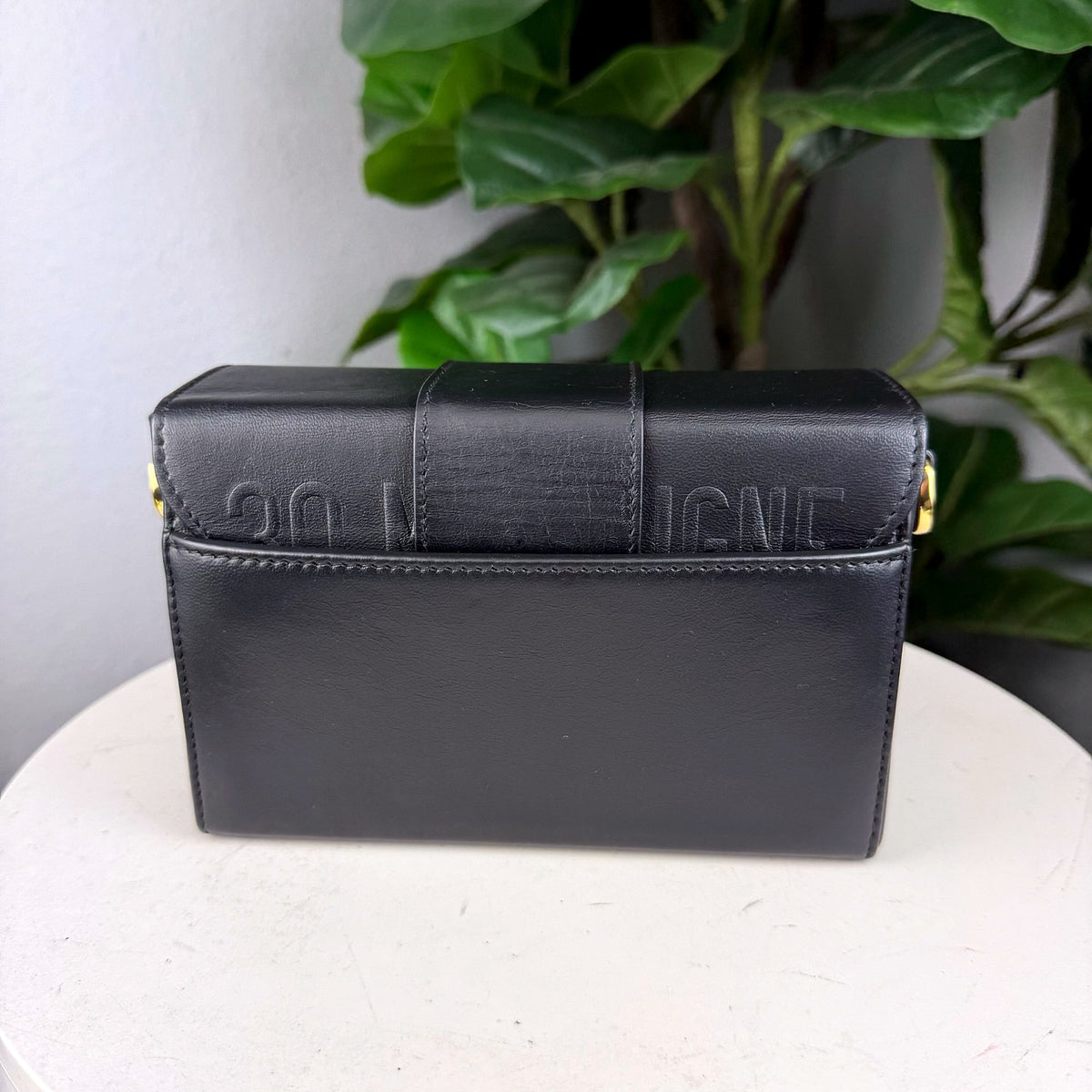 Authentic Dior 30 Montaigne Black Leather Flap Bag Gold Hardware - 02_photo.jpg
