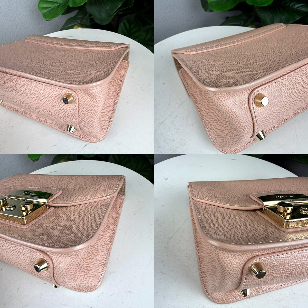Authentic Furla Metropolis Mini Crossbody Bag Pink Leather Gold Hardware - 03_corners.jpg