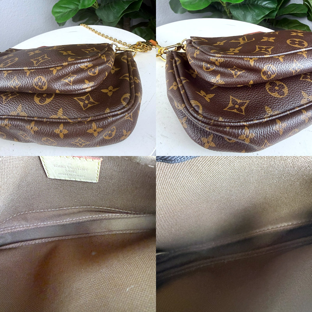 Authentic Louis Vuitton Multi Pochette Accessoires Monogram Canvas Pink Strap - 03_corners.jpg