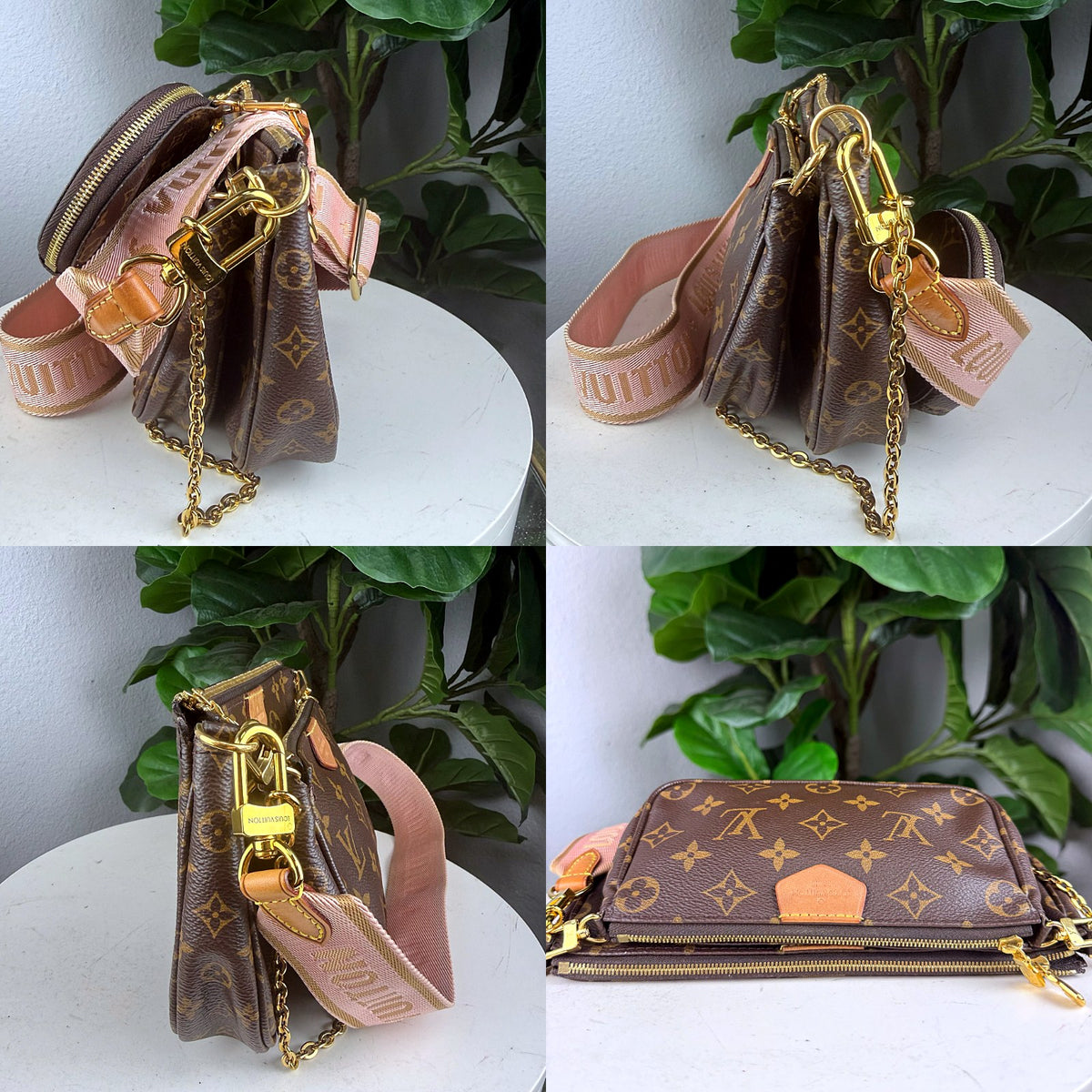 Authentic Louis Vuitton Multi Pochette Accessoires Monogram Canvas Pink Strap - 04_extra.jpg