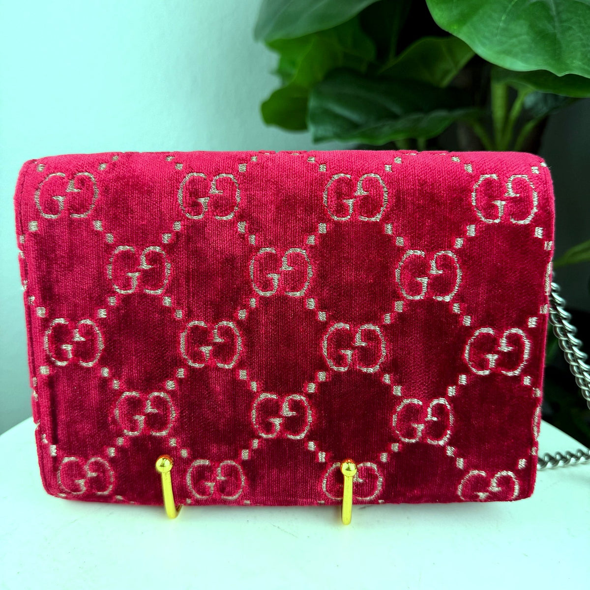 Authentic Gucci Dionysus GG Velvet Super Mini Bag Red - 02_photo.jpg