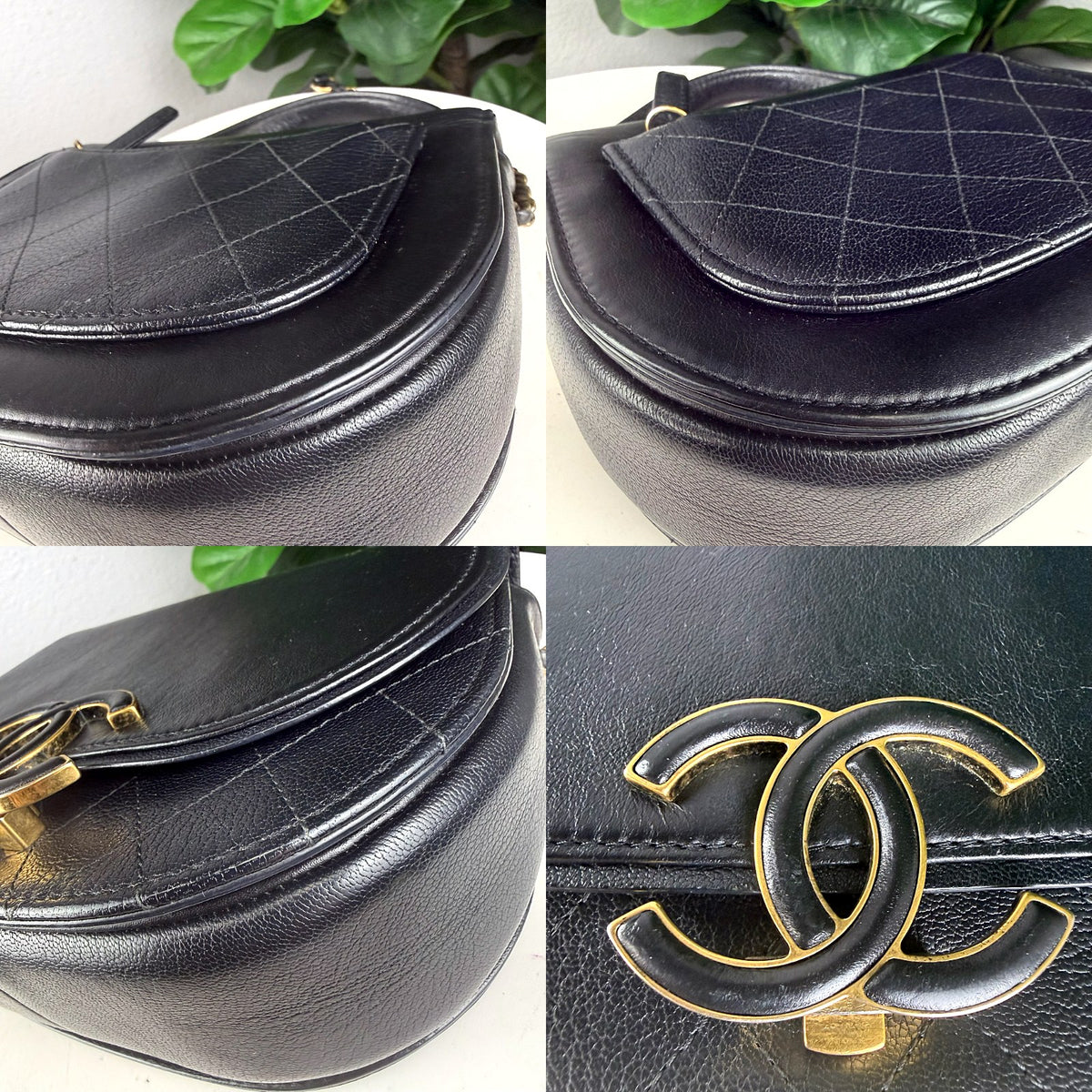 Authentic Chanel Curved Flap Bag Black Calfskin Gold CC - 03_corners.jpg