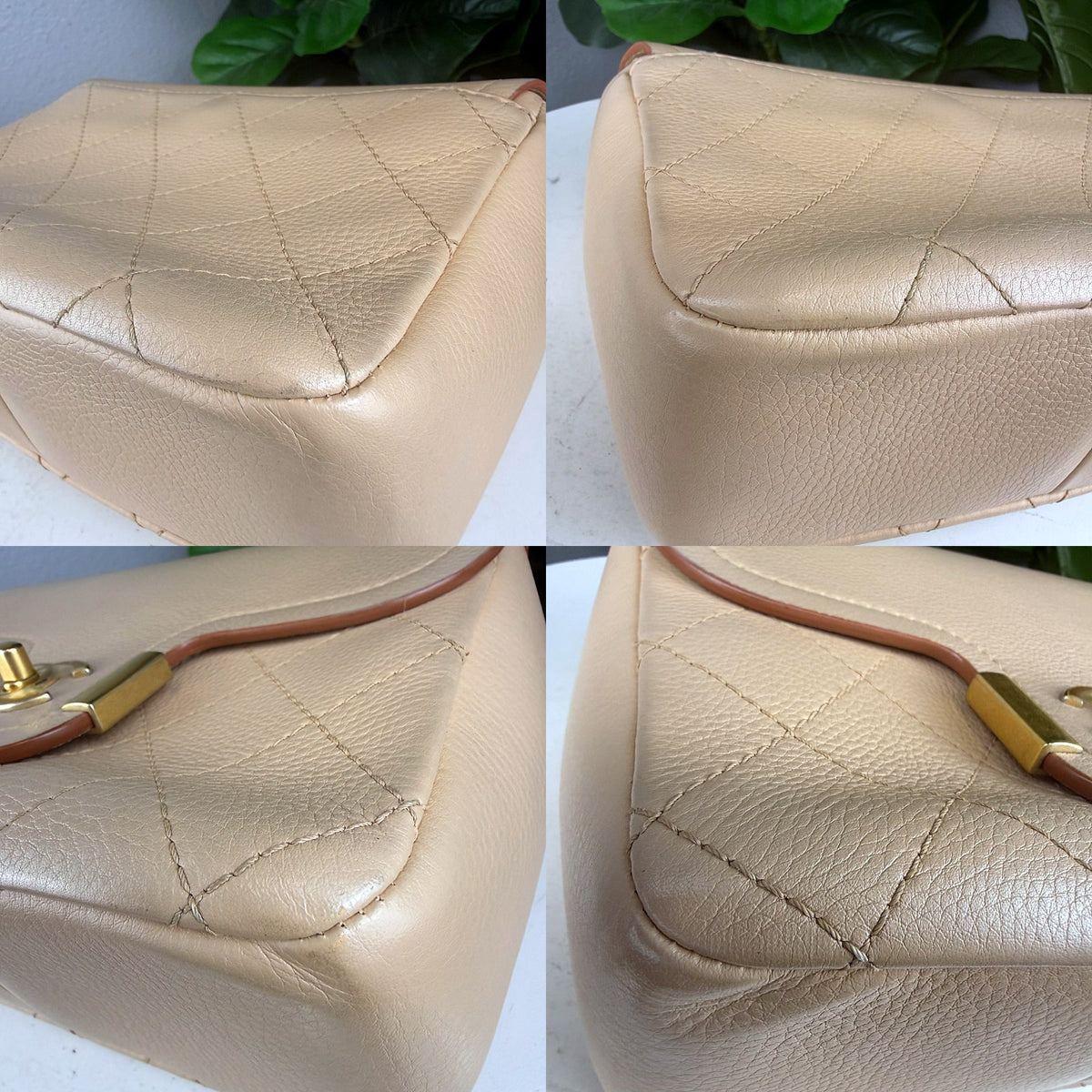 Authentic Chanel Golden Class Medium Flap Beige Quilted Leather Shoulder Bag - 03_corners.jpg