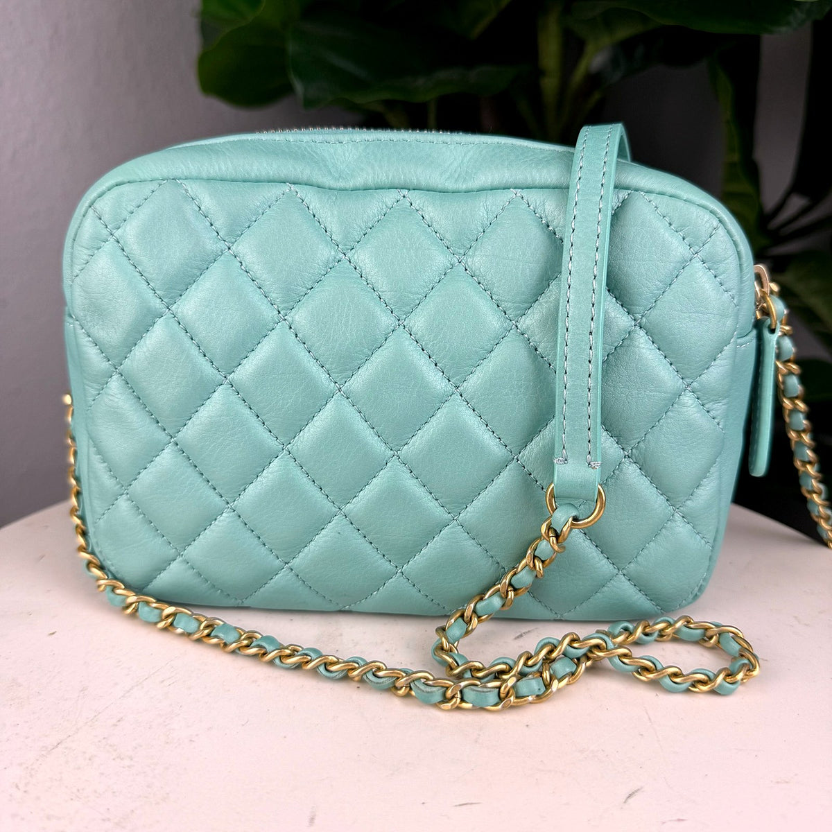 Authentic Chanel Quilted Lambskin Camera Case Bag Mint Green Gold Hardware - 03_photo.jpg