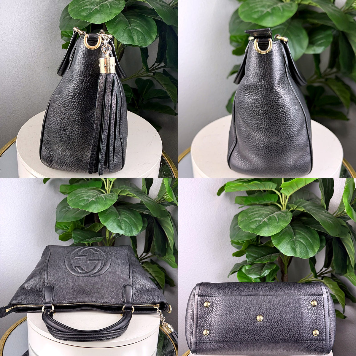Authentic Gucci Soho Medium Leather Tote Bag Black with Shoulder Strap - 05_extra.jpg