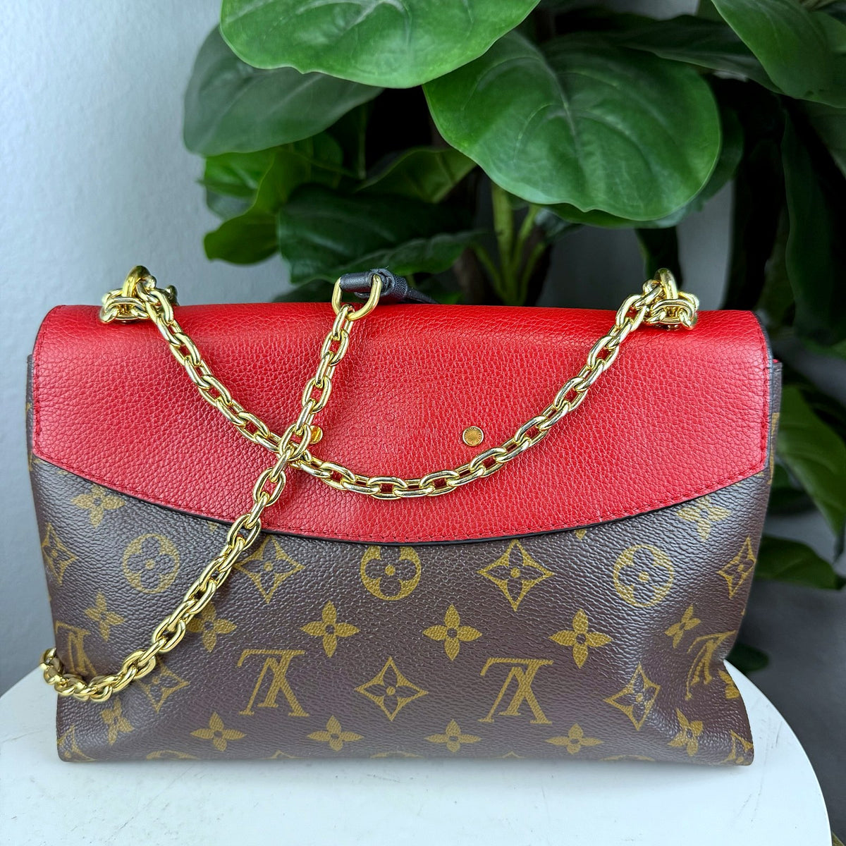 Authentic Louis Vuitton Saint Placide Monogram Canvas Red Bag - 03_photo.jpg