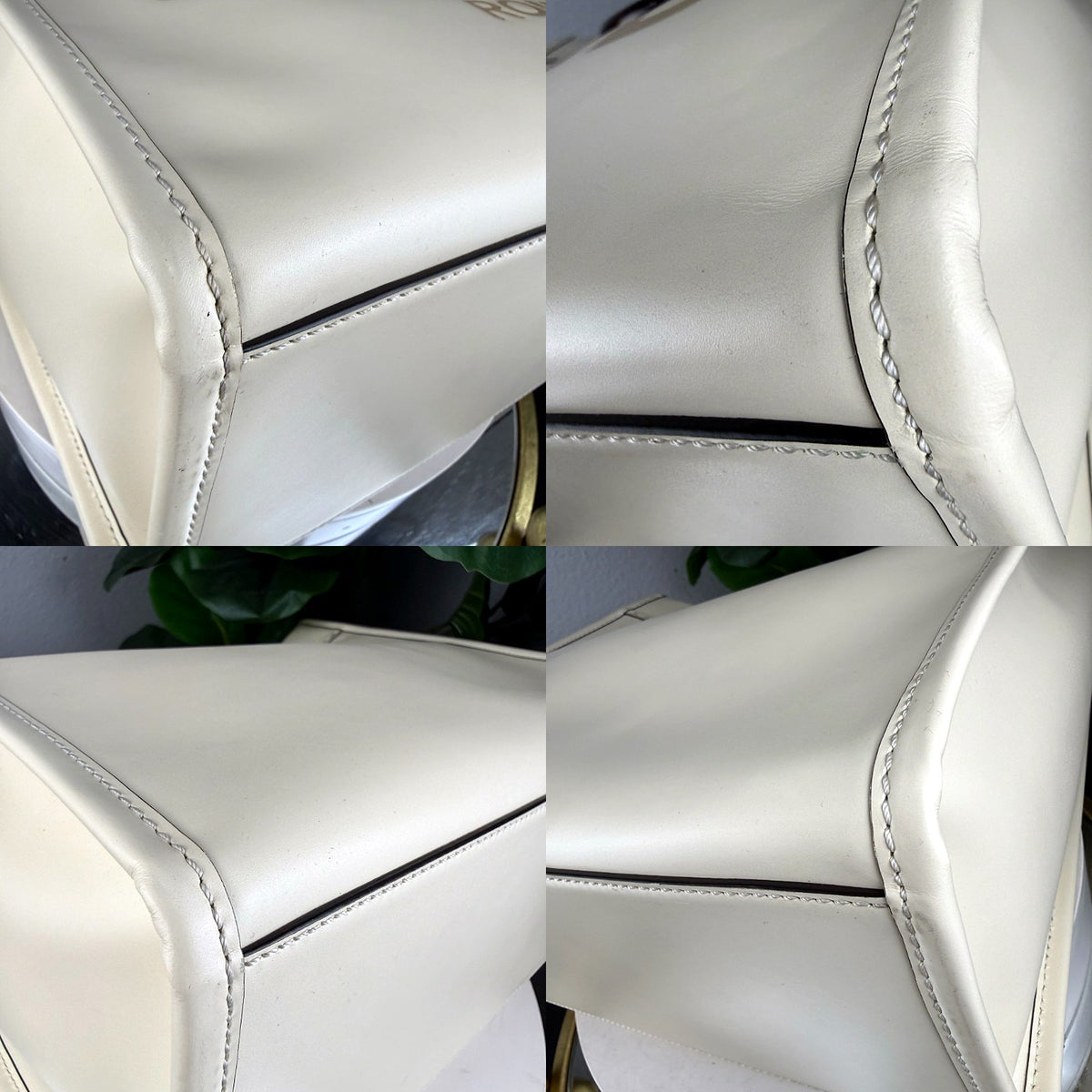 Authentic Fendi Sunshine Medium White Leather Tote with Logo - 04_corners.jpg