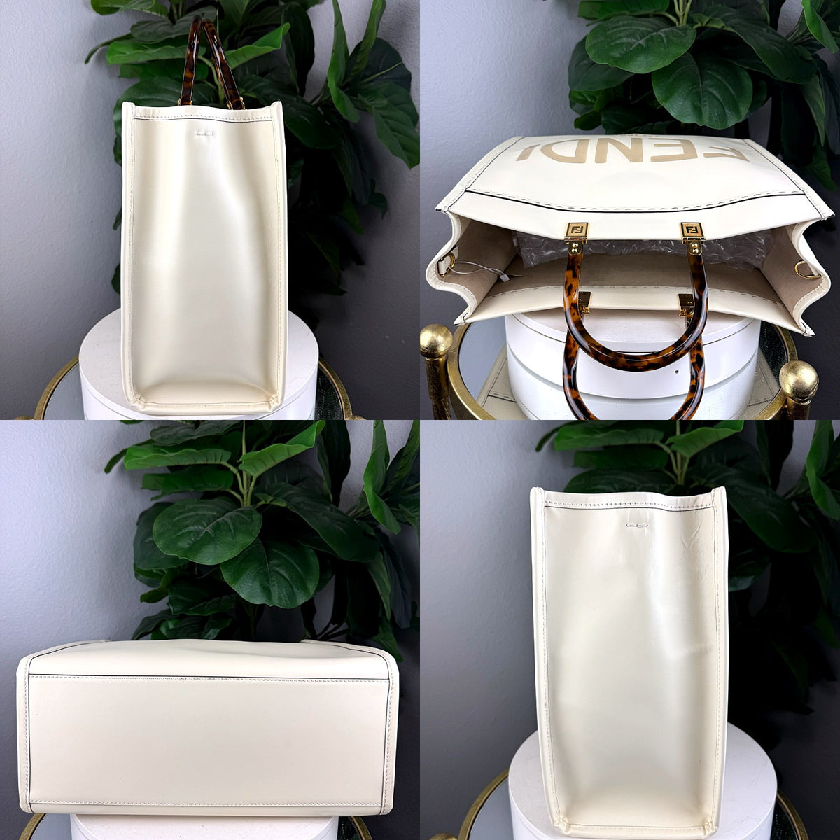 Authentic Fendi Sunshine Medium White Leather Tote with Logo - 06_extra.jpg