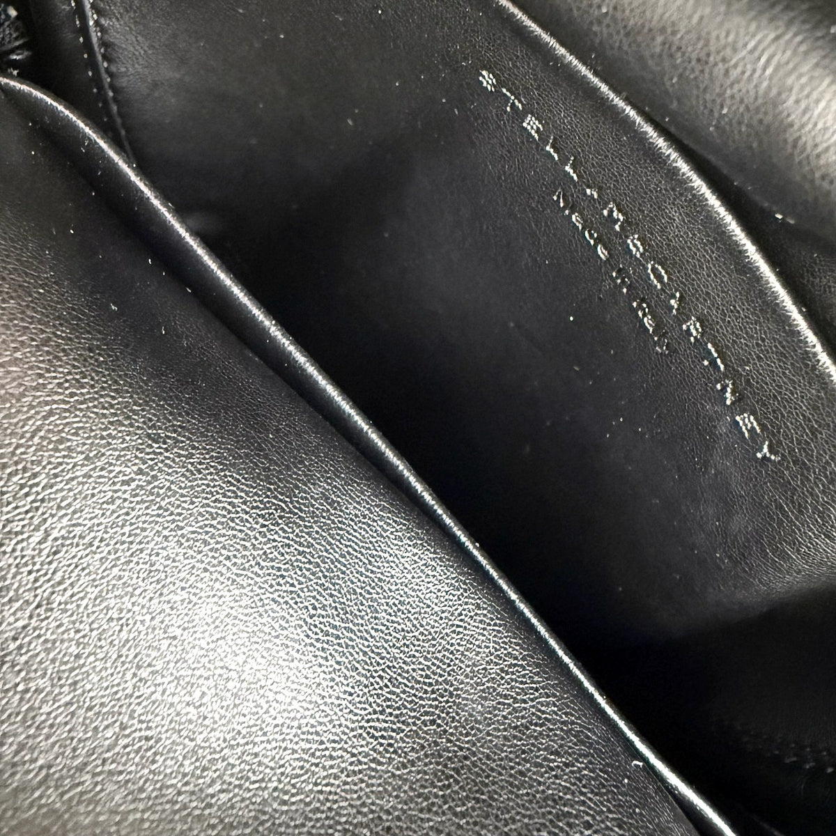 Authentic Stella McCartney Monogram Canvas Mini Backpack Black Trim - 04_inside.jpg