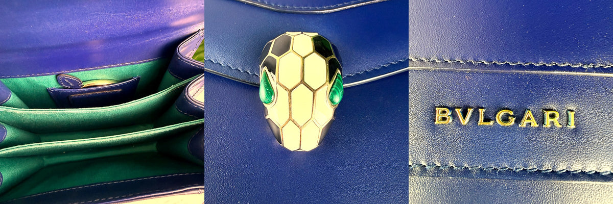 Authentic Bvlgari Serpenti Forever Small Top Handle Blue Leather Bag - 04_inside.jpg