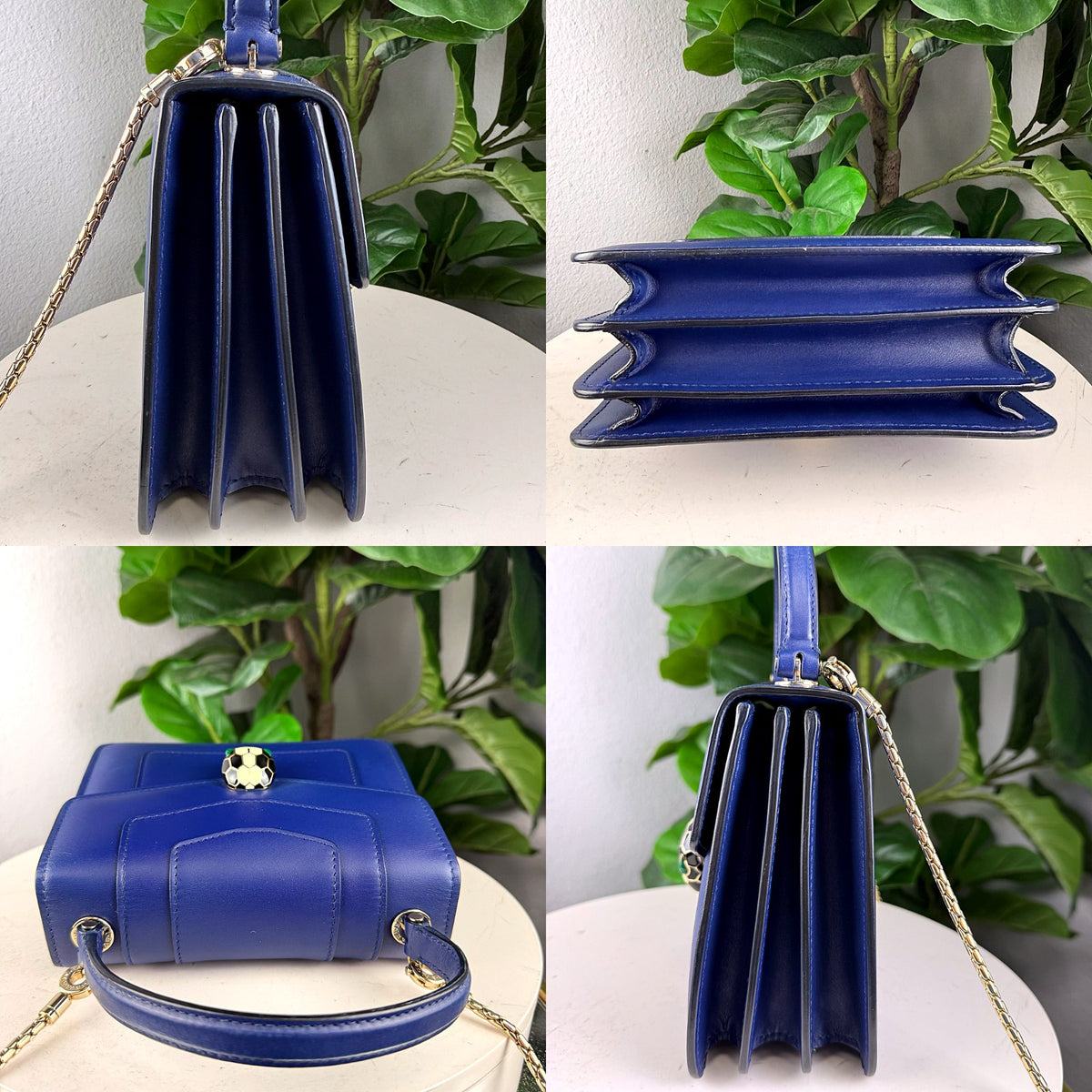 Authentic Bvlgari Serpenti Forever Small Top Handle Blue Leather Bag - 05_extra.jpg