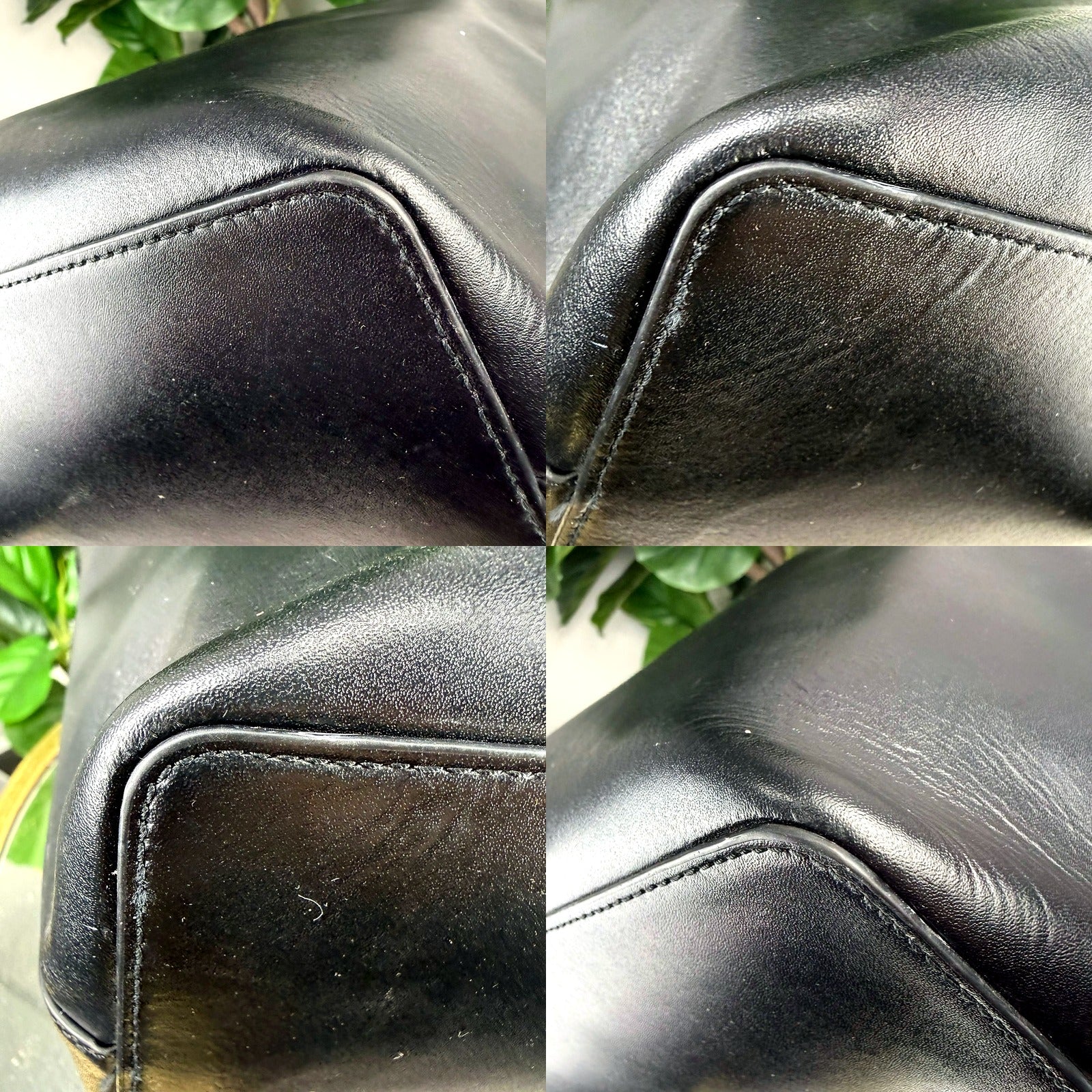 Kate Spade New York Black Leather Zip-Top Tote Bag