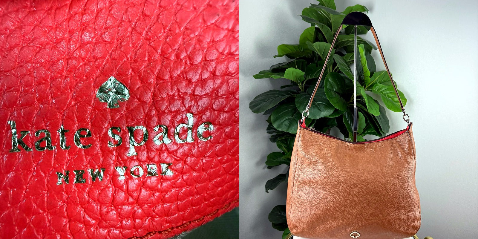 Kate Spade New York Cognac Pebbled Leather Hobo Bag