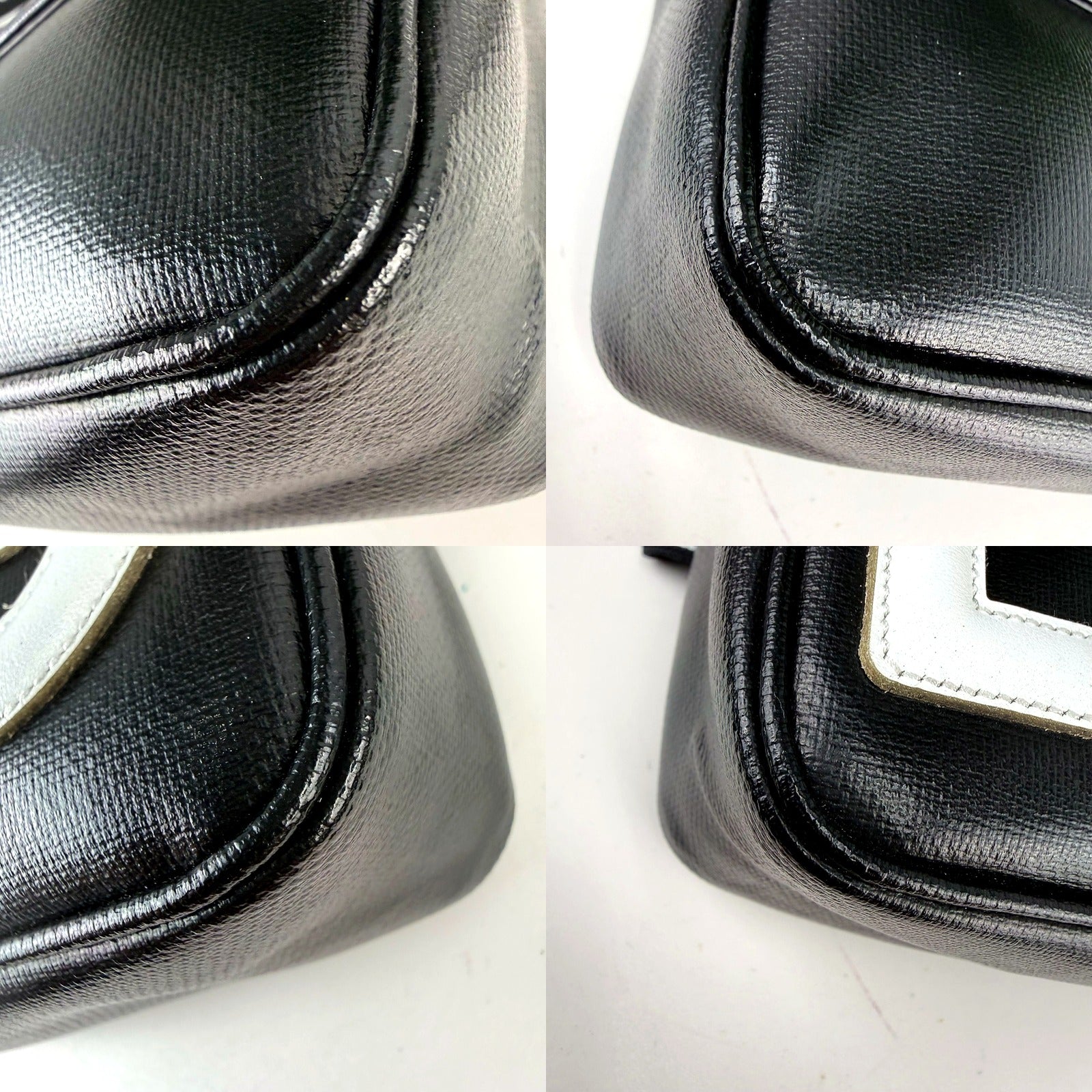 Dolce and Gabbana Black Leather Logo Camera Bag