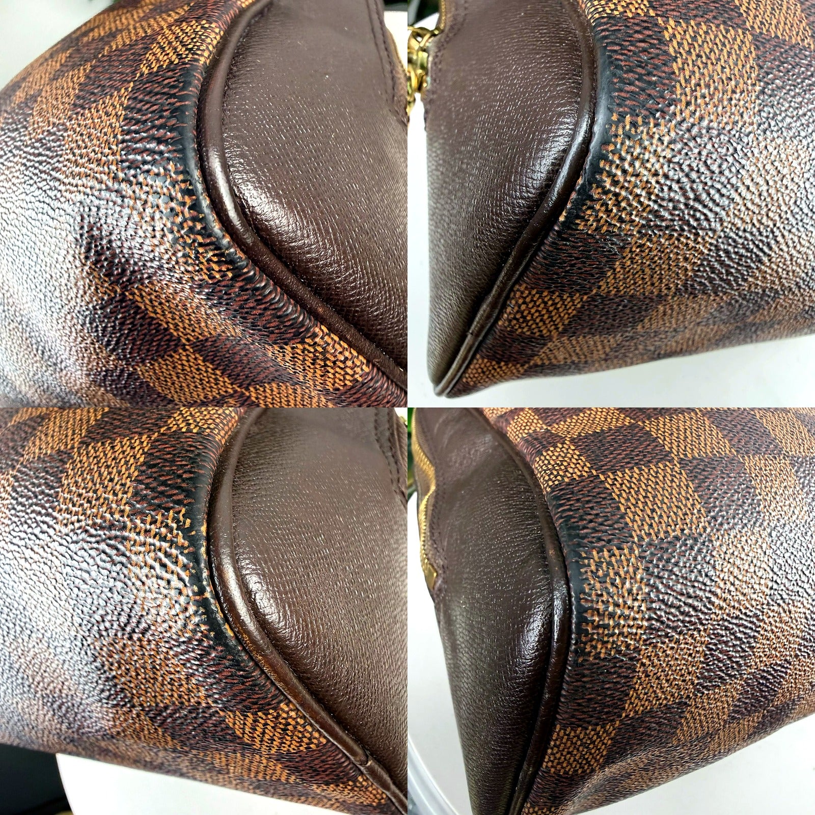 Louis Vuitton Damier Ebene Canvas Structured Handbag