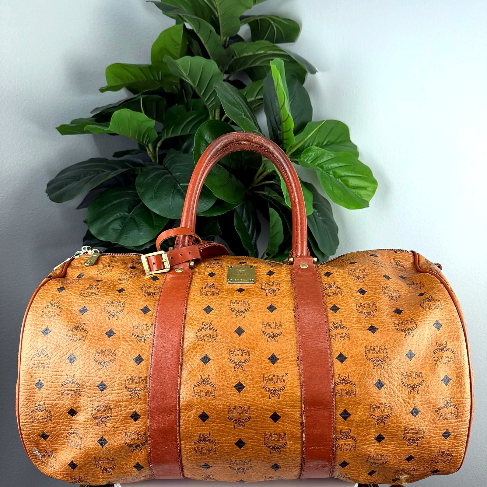 Authentic Vintage MCM Munchen Visetos Monogram Duffel Bag