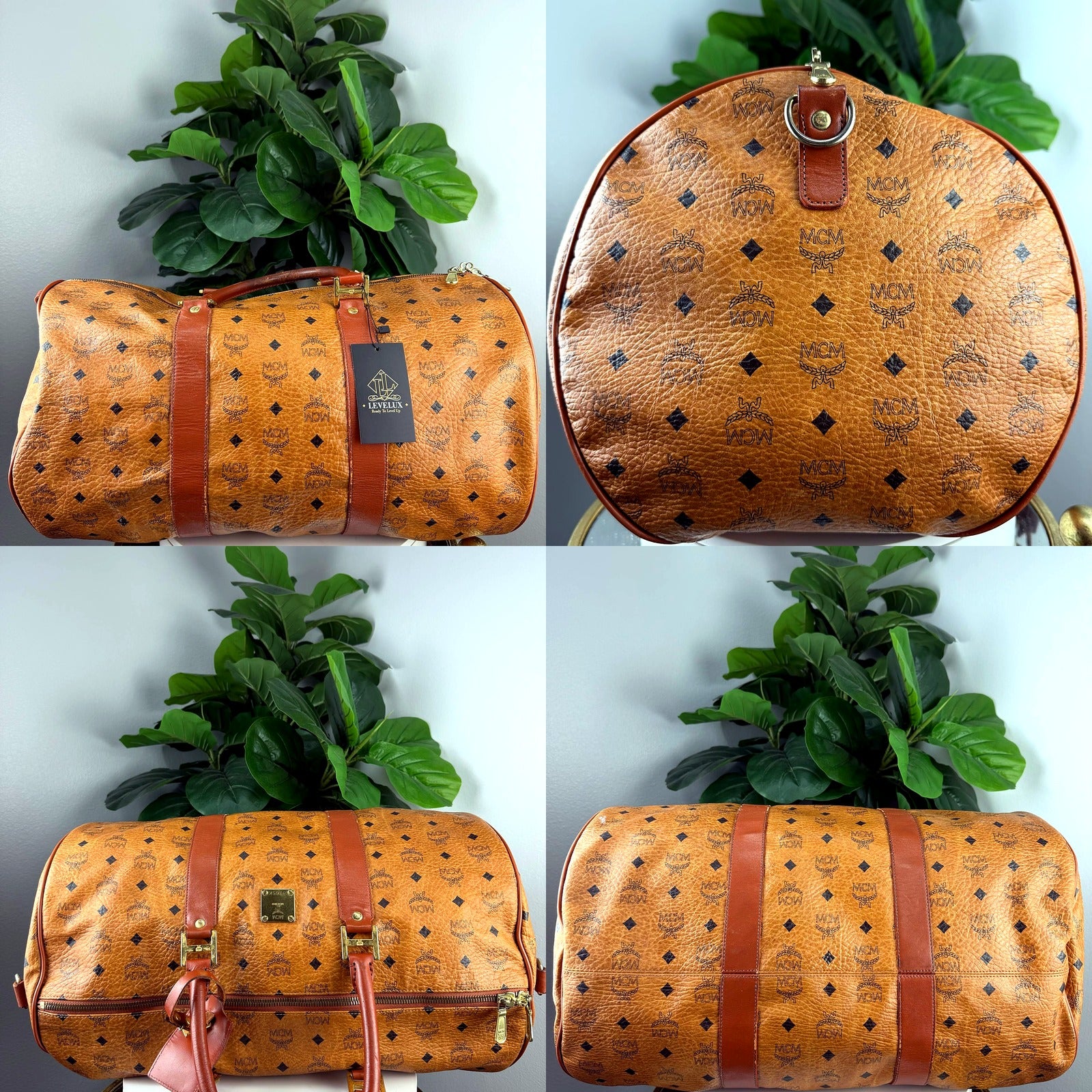 Authentic Vintage MCM Munchen Visetos Monogram Duffel Bag