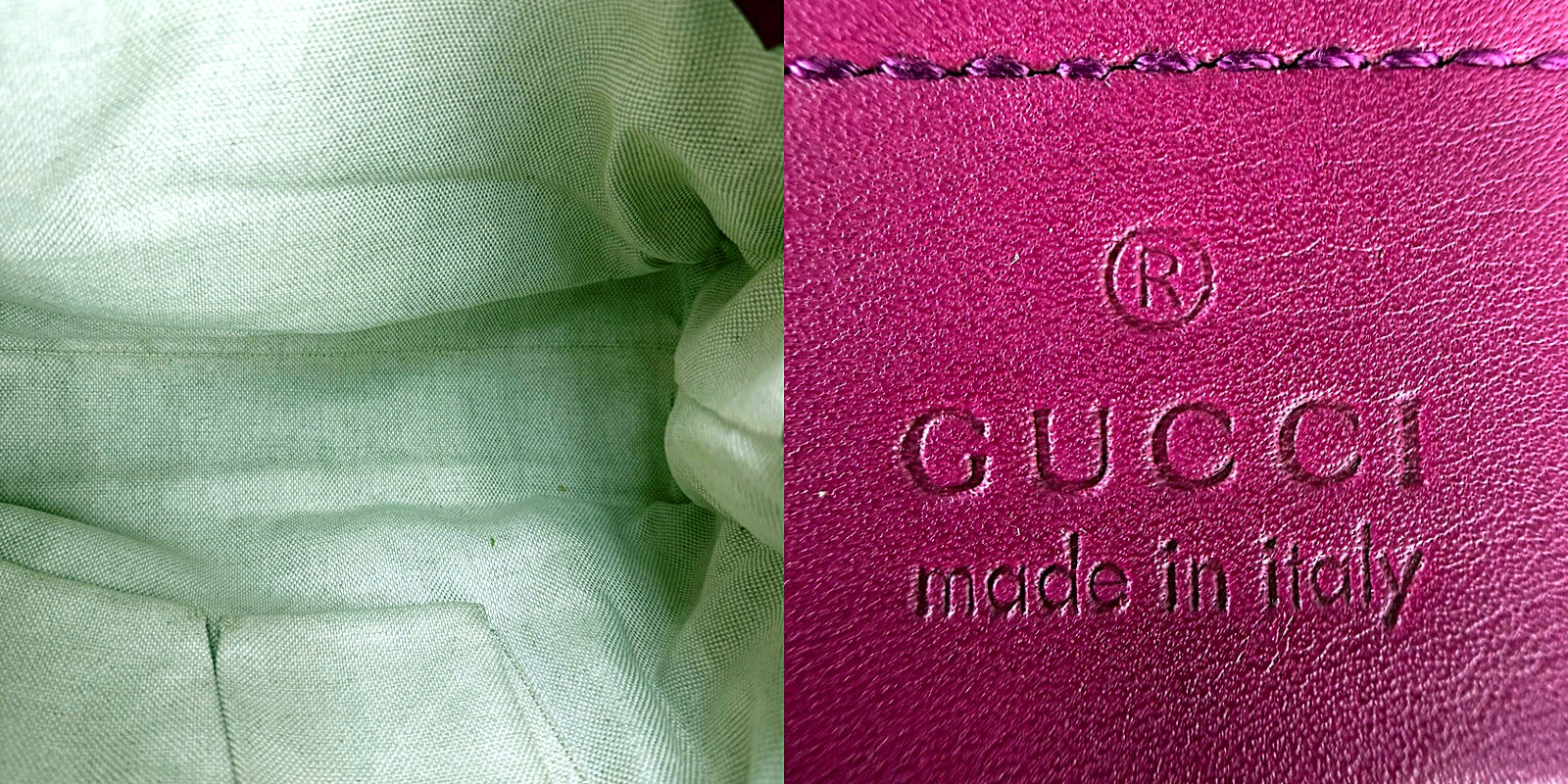 Authentic Gucci Soho Red Patent Leather Chain Tote - Fuchsia Interior, Tassel