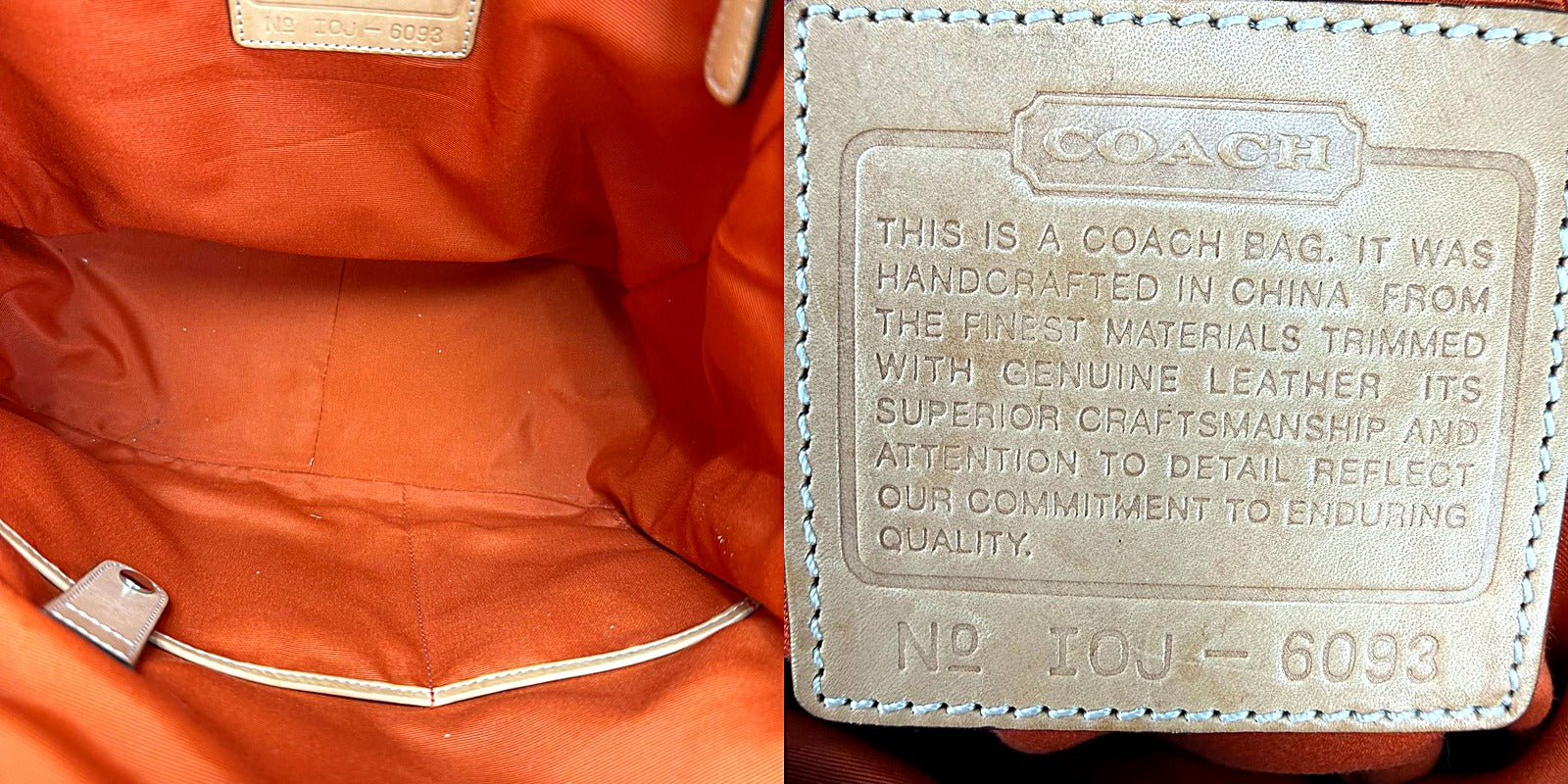Authentic Coach Tan Signature Canvas Jacquard Tote - Leather Trim