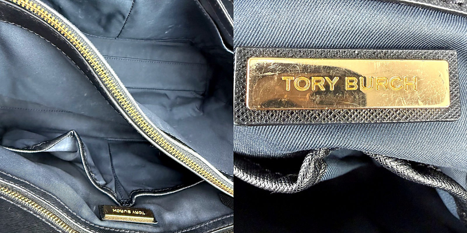 Authentic Tory Burch Black Saffiano Leather Robinson Tote