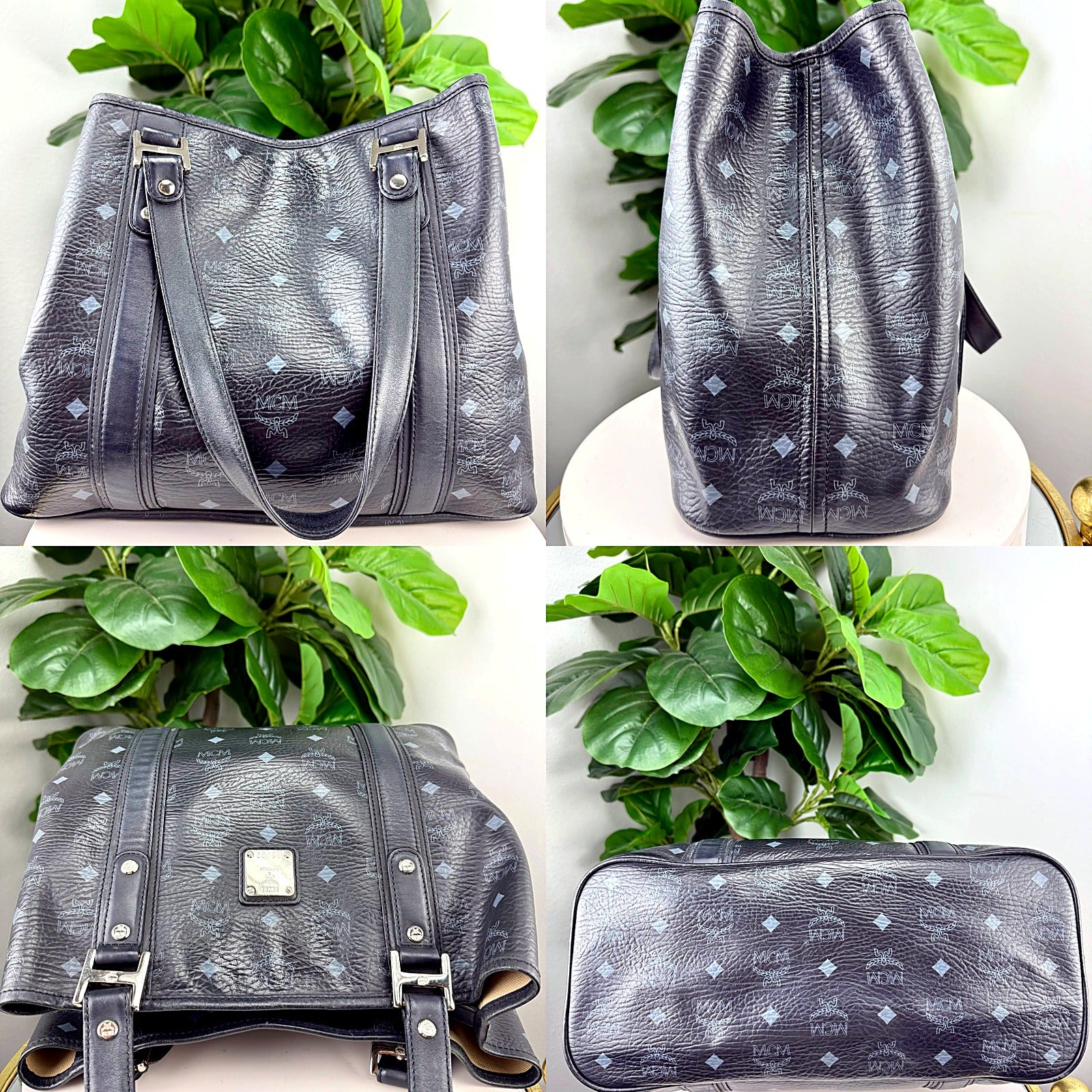 Authentic MCM Black Visetos Tote - C5022