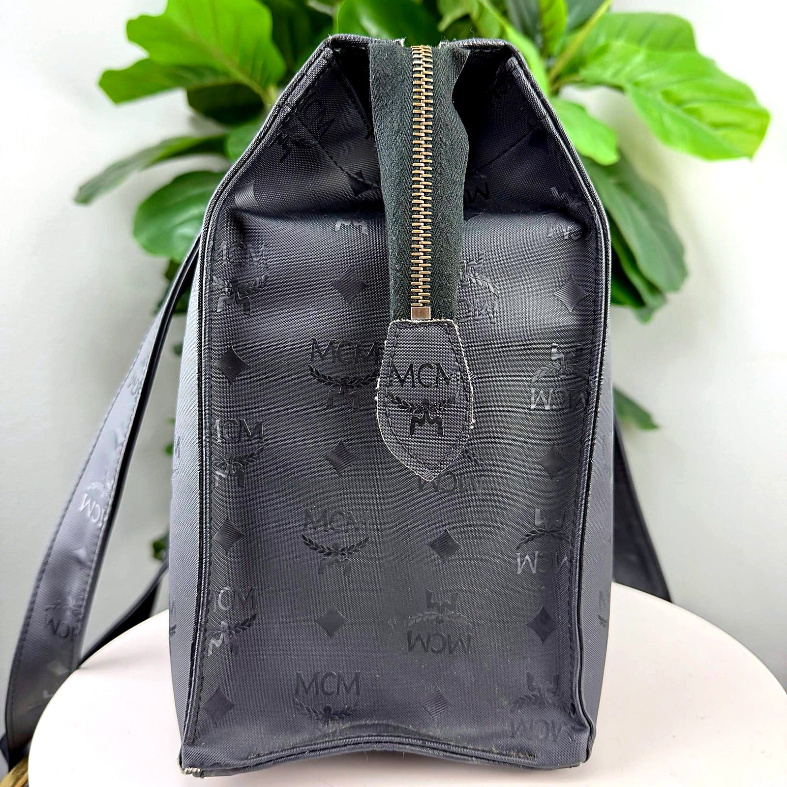 MCM Visetos Black Duffel Bag - 0202P